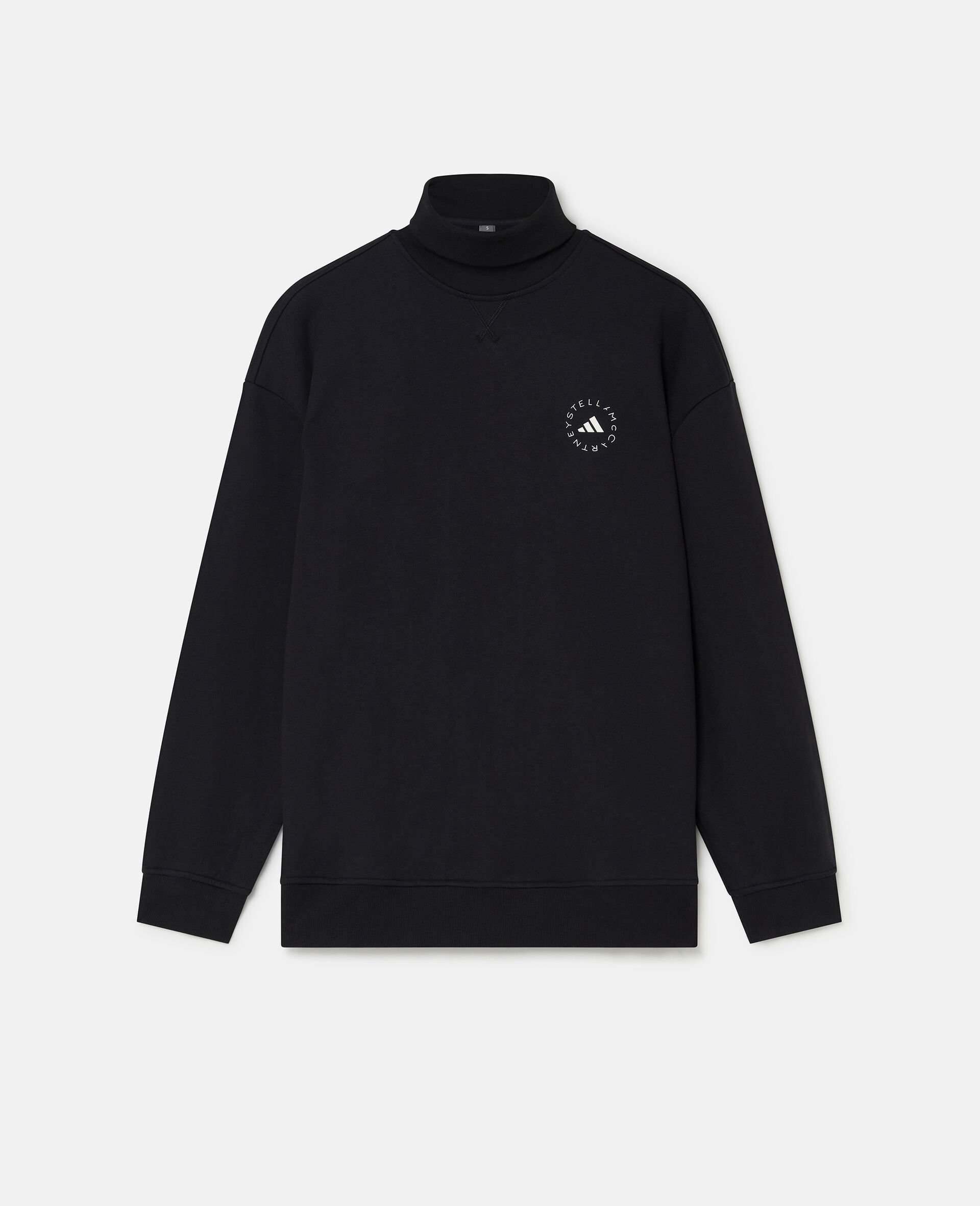 TrueCasuals  High-Neck Sweatshirt-Black-medium