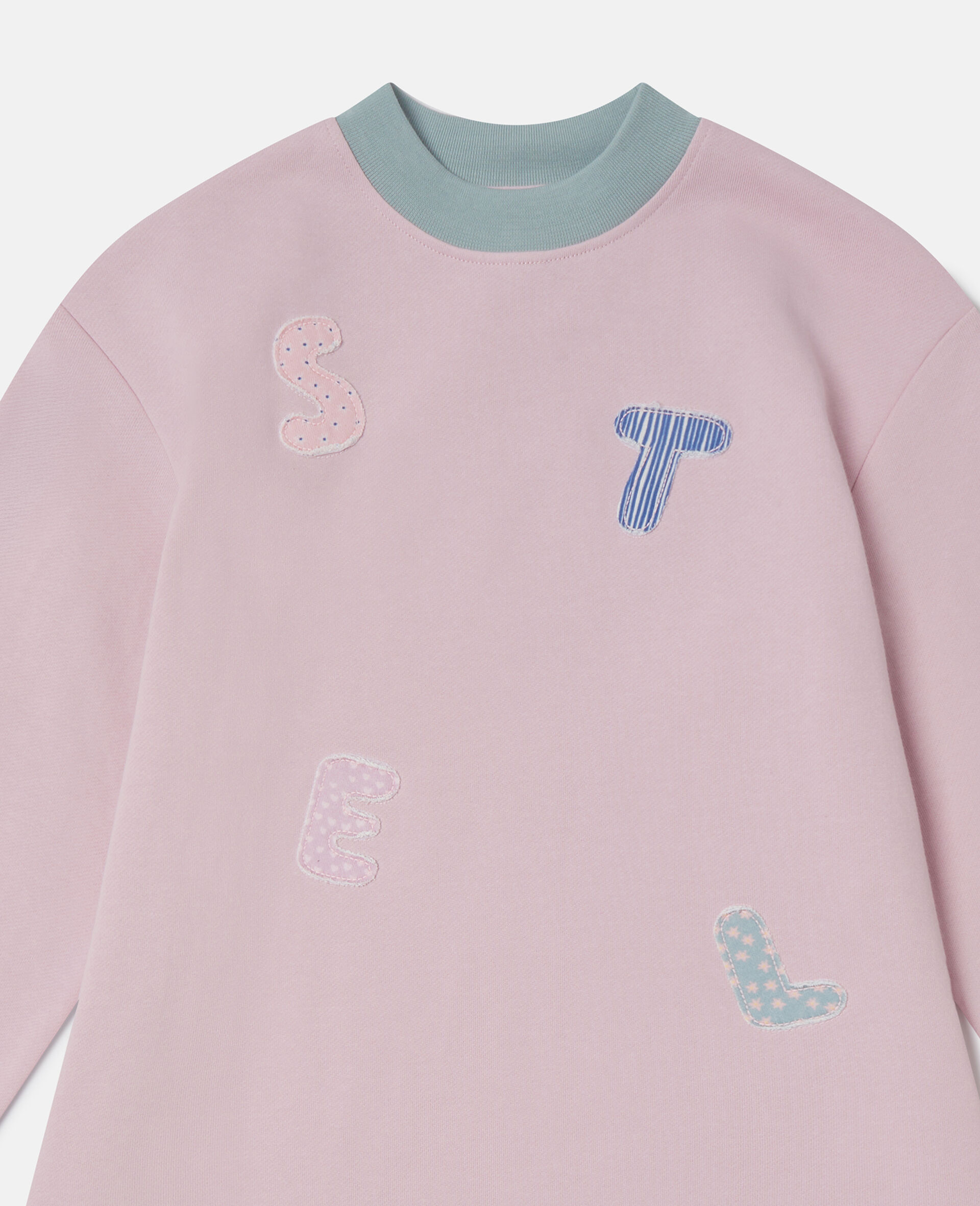 Logo Embroidery Sweatshirt Dress-Purple-medium Logo Embroidery Sweatshirt Dress-Purple-medium