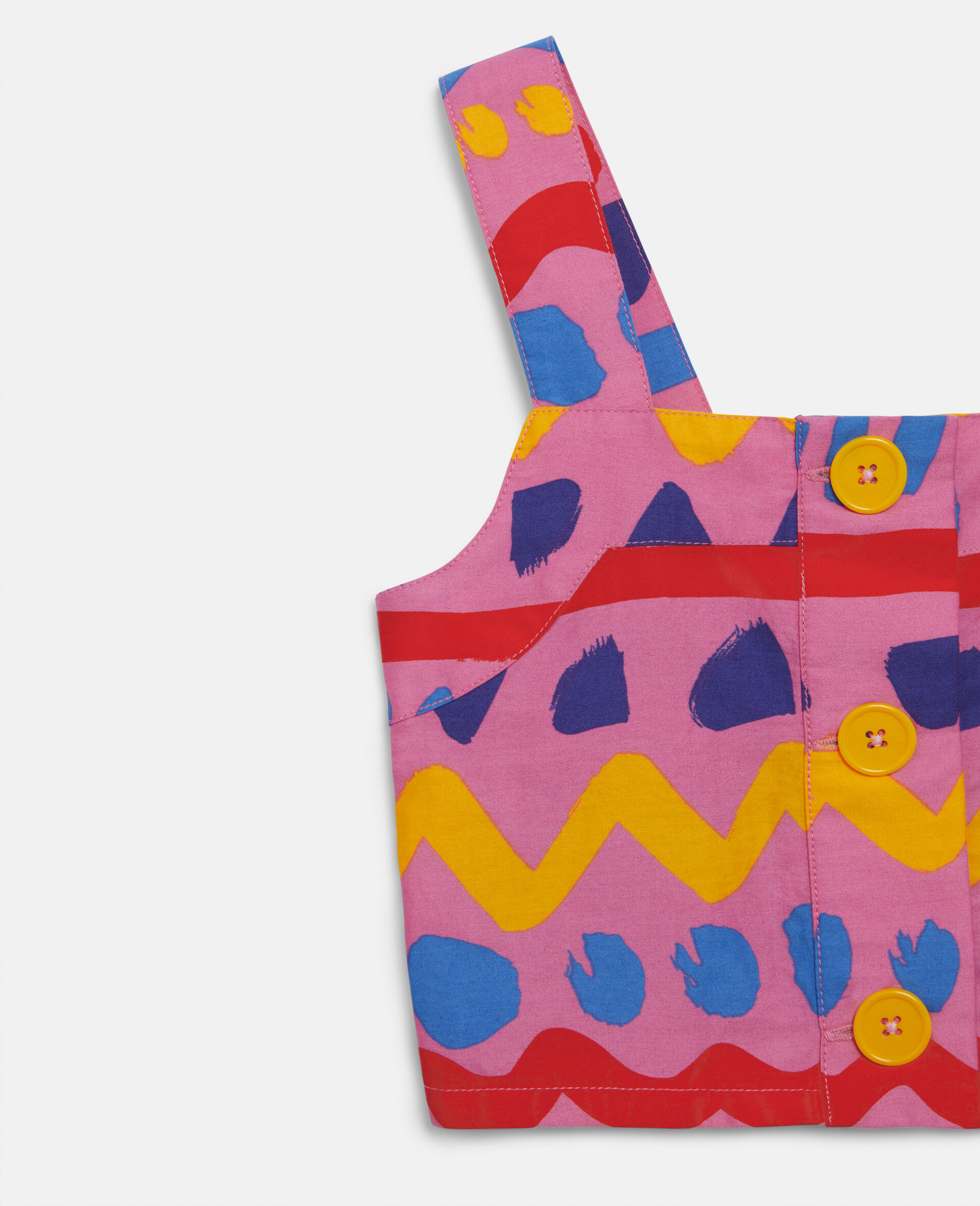 Striped Satin Cotton Top-Multicolour-large image number 1