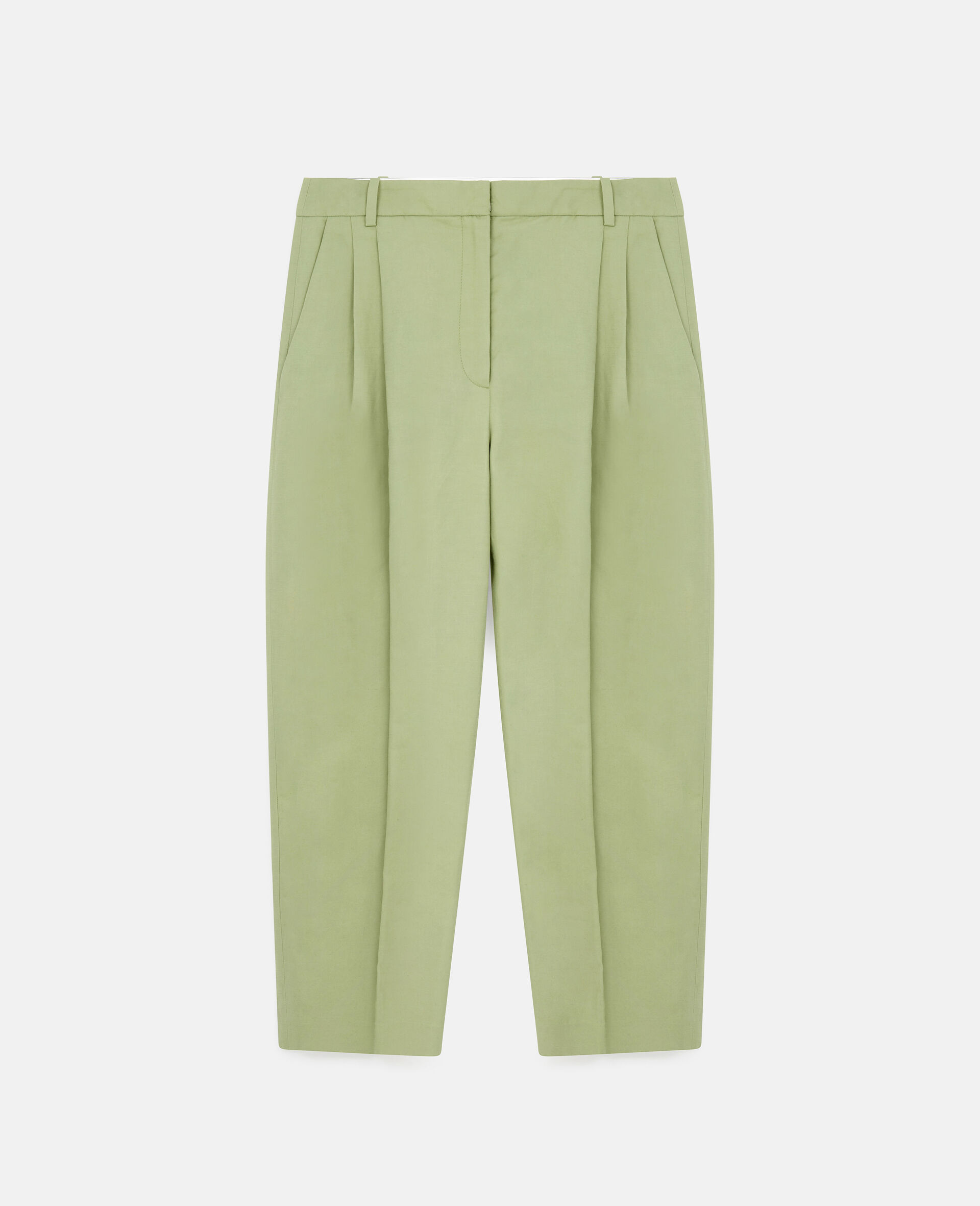 Pleated Trousers-Green-large image number 0