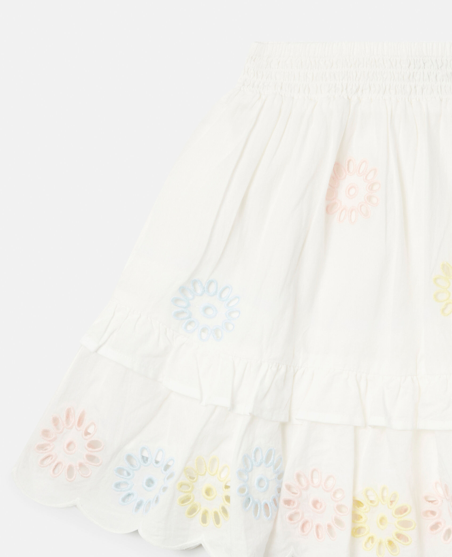 Flower Crochet Flared Skirt-Pink-large image number 1