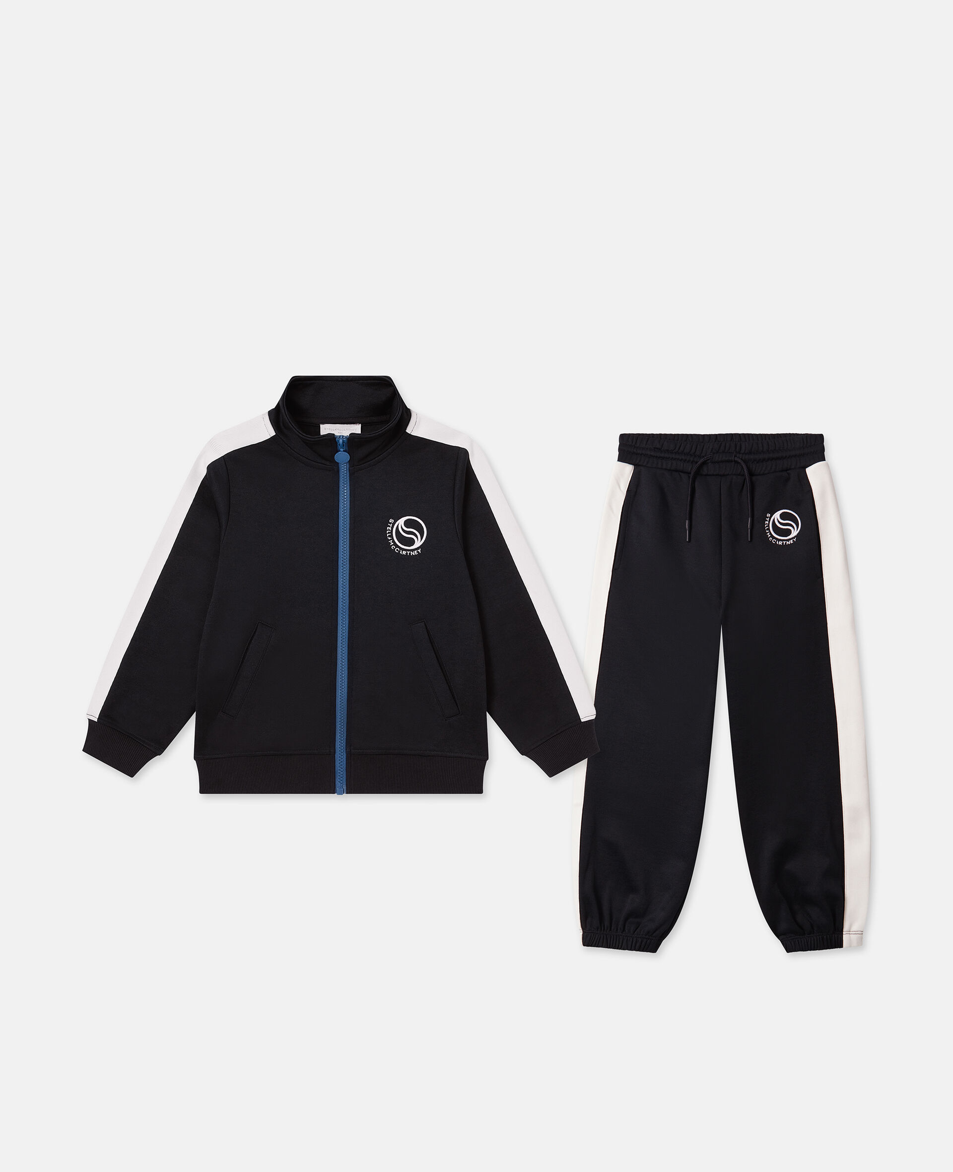  Logo Zip Sweatshirt And Jogger Set-Black-medium