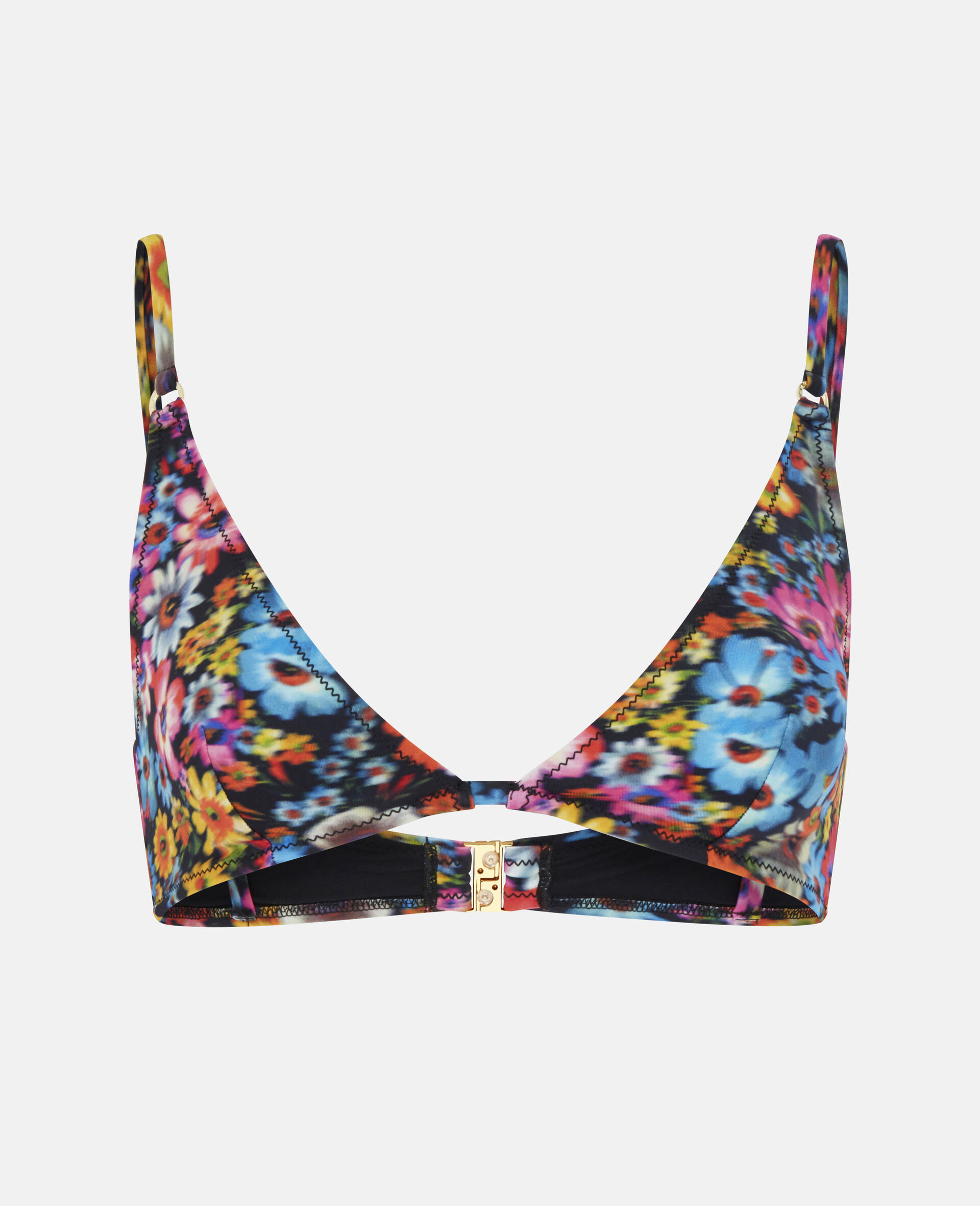Floral Triangle Bikini Top-Multicoloured-large image number 0
