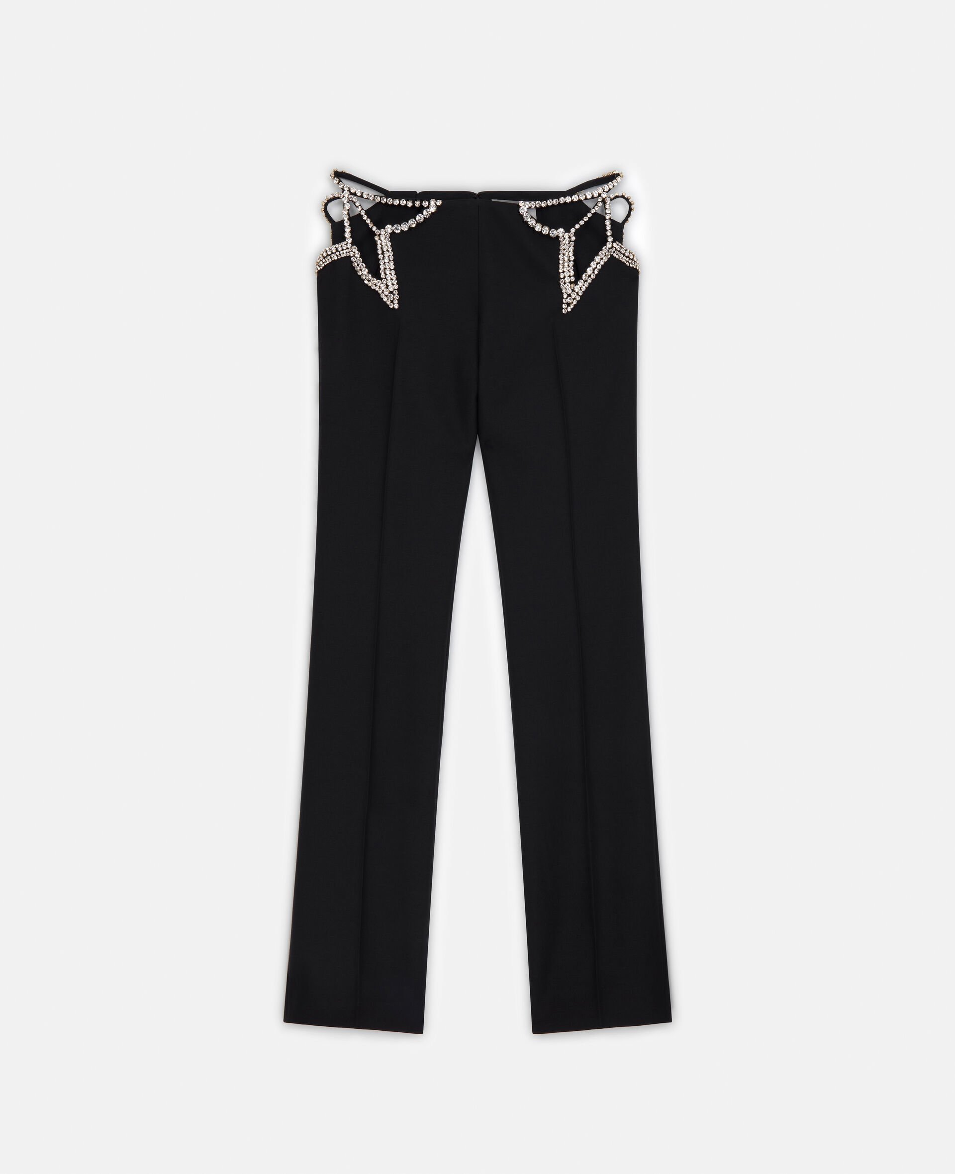 Ultra Low Rise Diamant&eacute; Star Trousers-Black-large image number 0