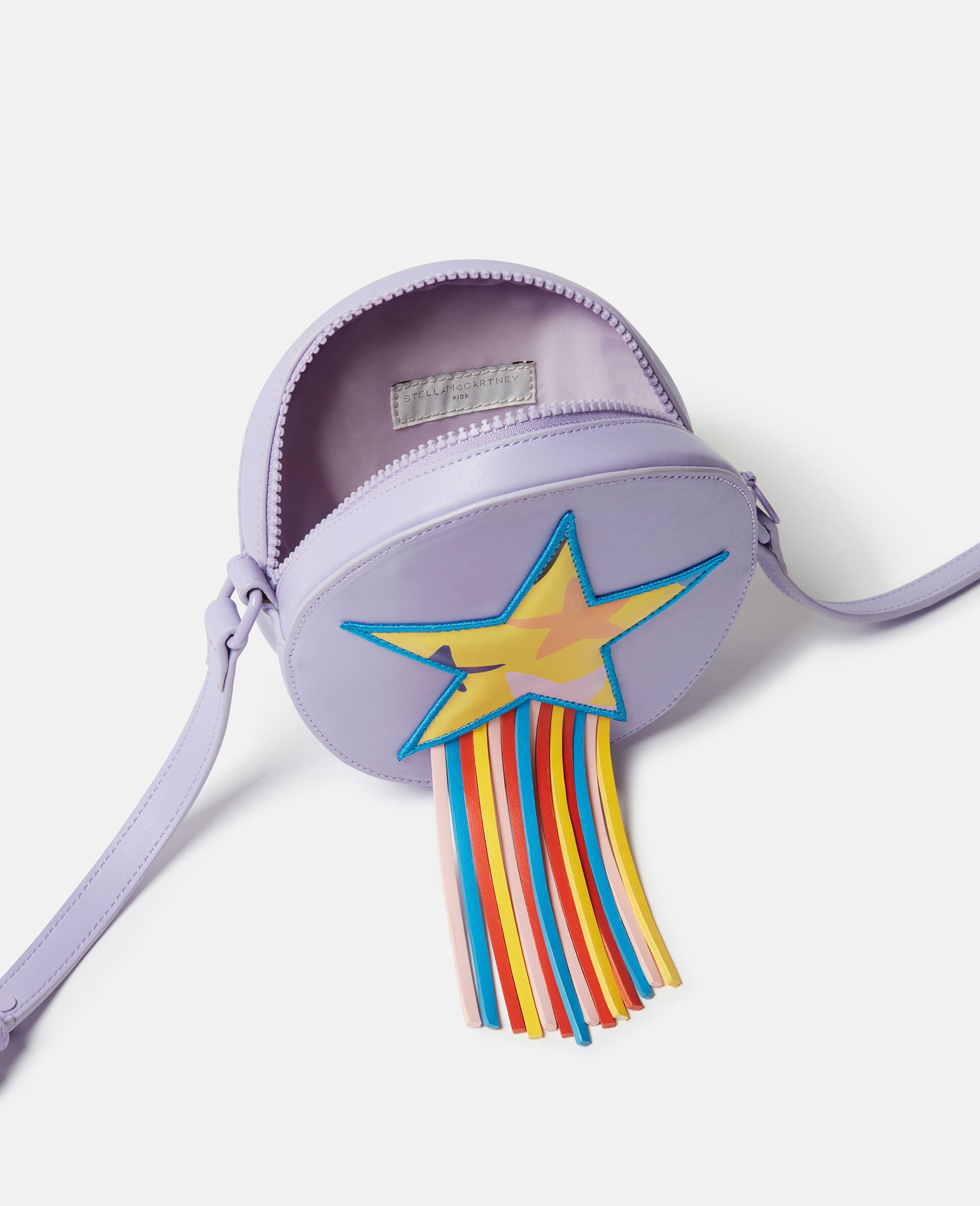 Star Graphic Fringe Crossbody Bag-Purple-large Star Graphic Fringe Crossbody Bag-Purple-large image number 3