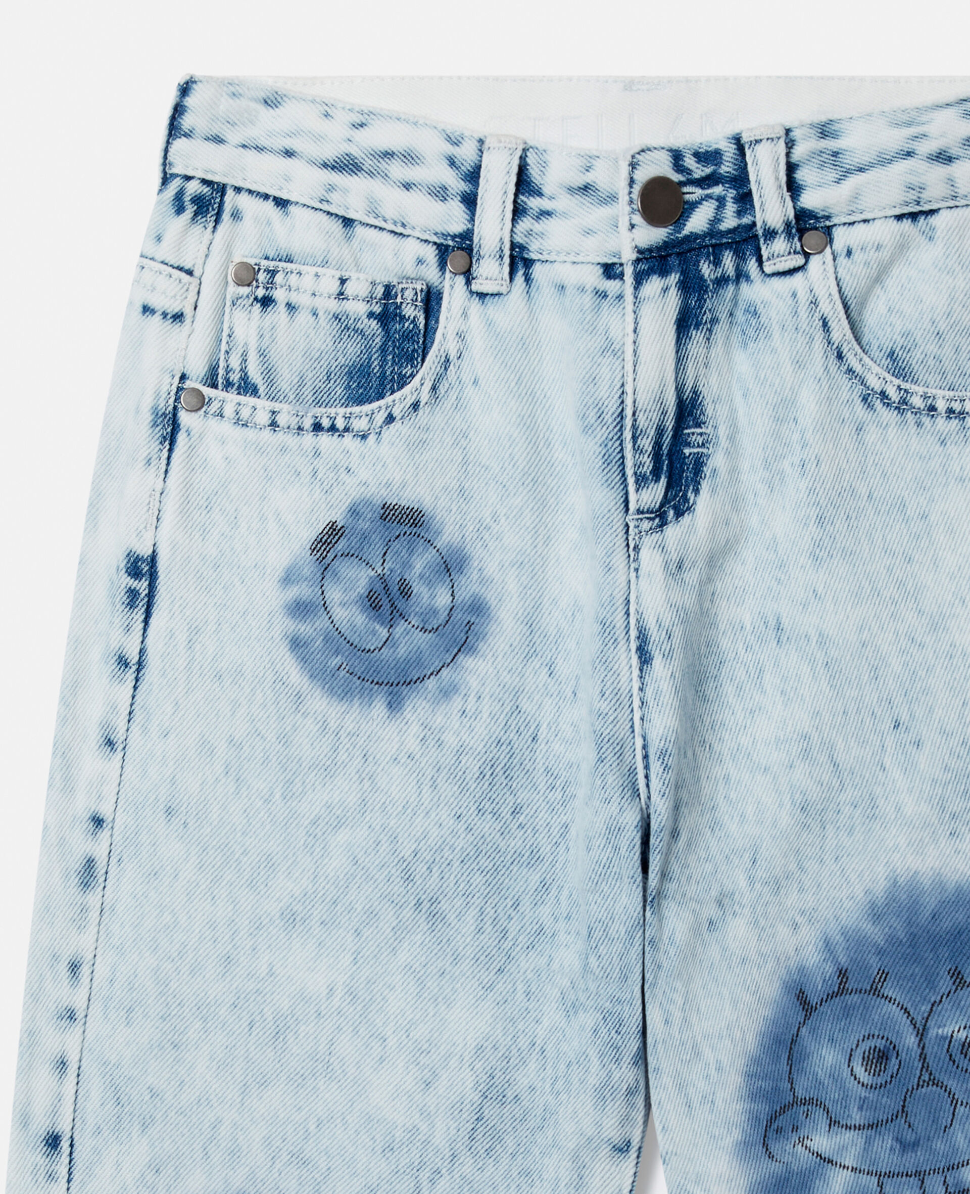 SpongeBob Graphic Denim Jeans-Blue-large SpongeBob Graphic Denim Jeans-Blue-large image number 1