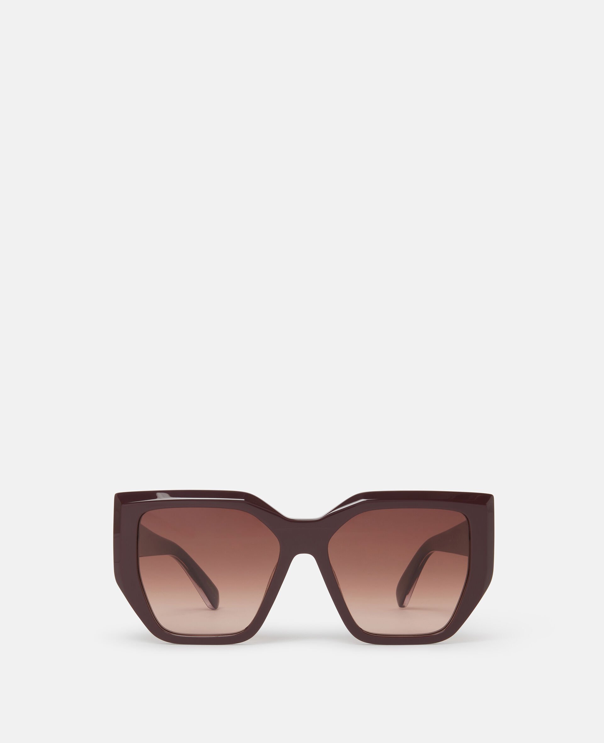Lunettes de soleil oeil de chat carrees epaisses-Marron-medium