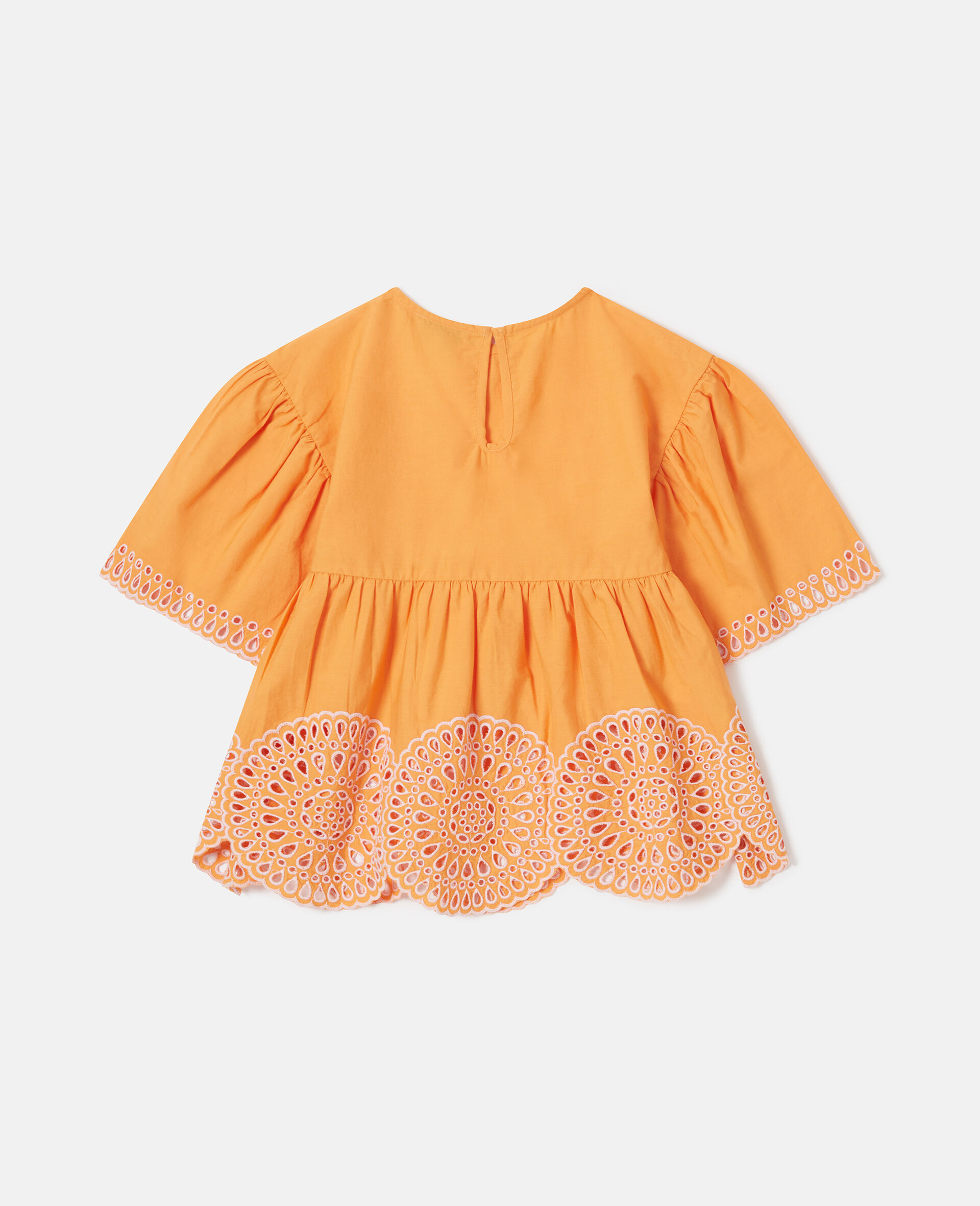 Short-Sleeve Popeline Top-Orange-large image number 2