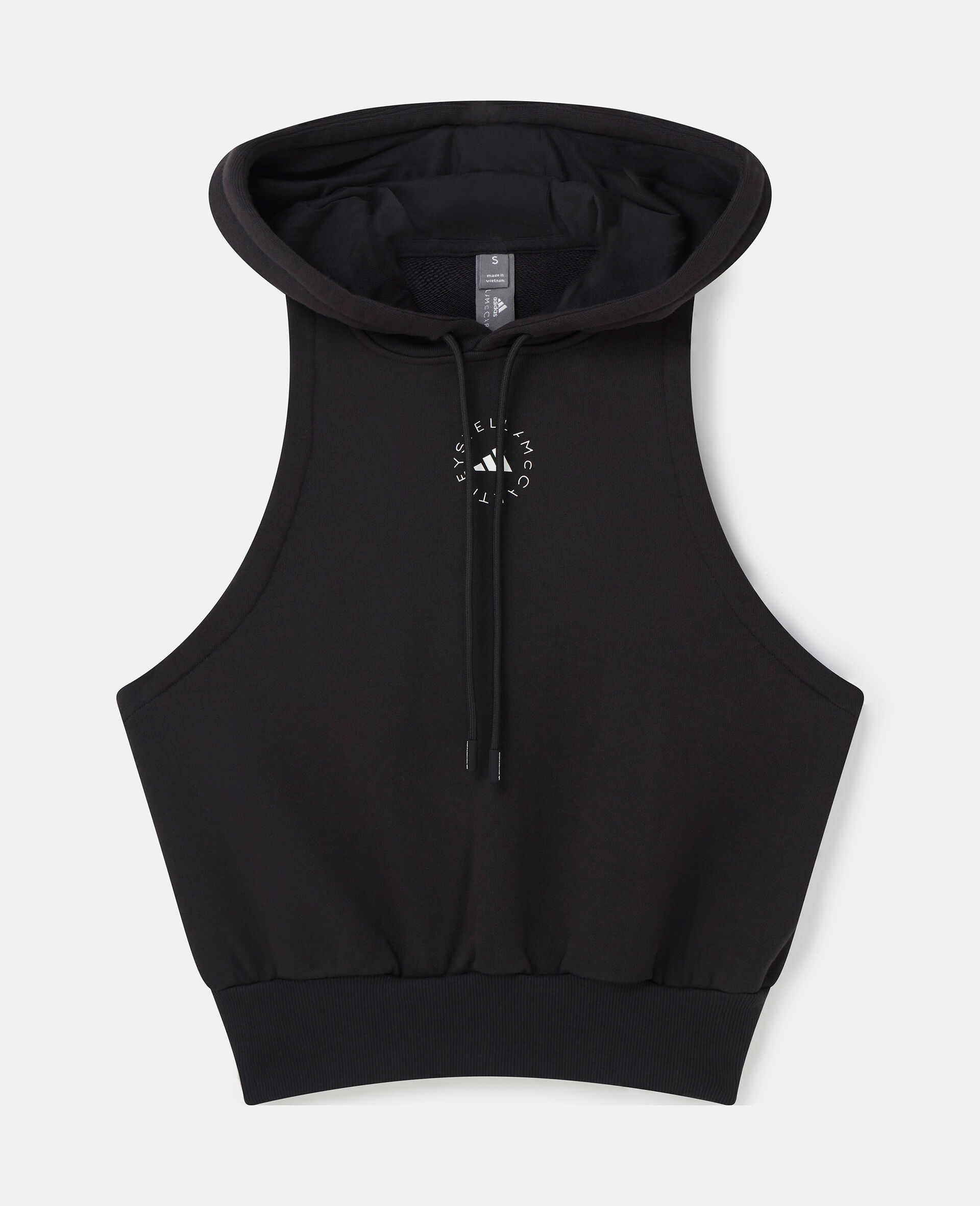 TrueCasuals Sportswear Sleeveless Hoodie-Black-medium
