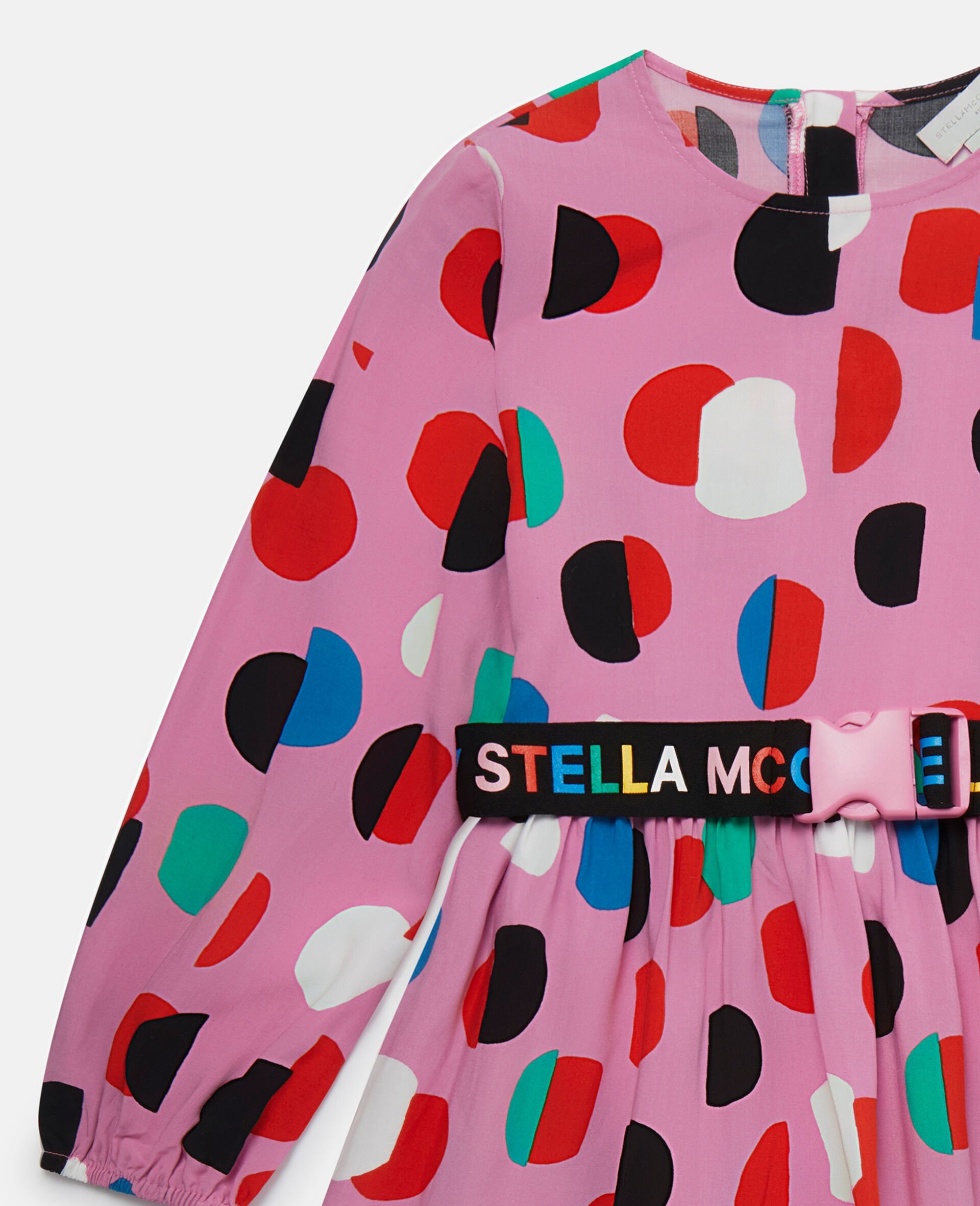 Logo Tape Dot Print Dress-Multicolour-large Logo Tape Dot Print Dress-Multicolour-large image number 1