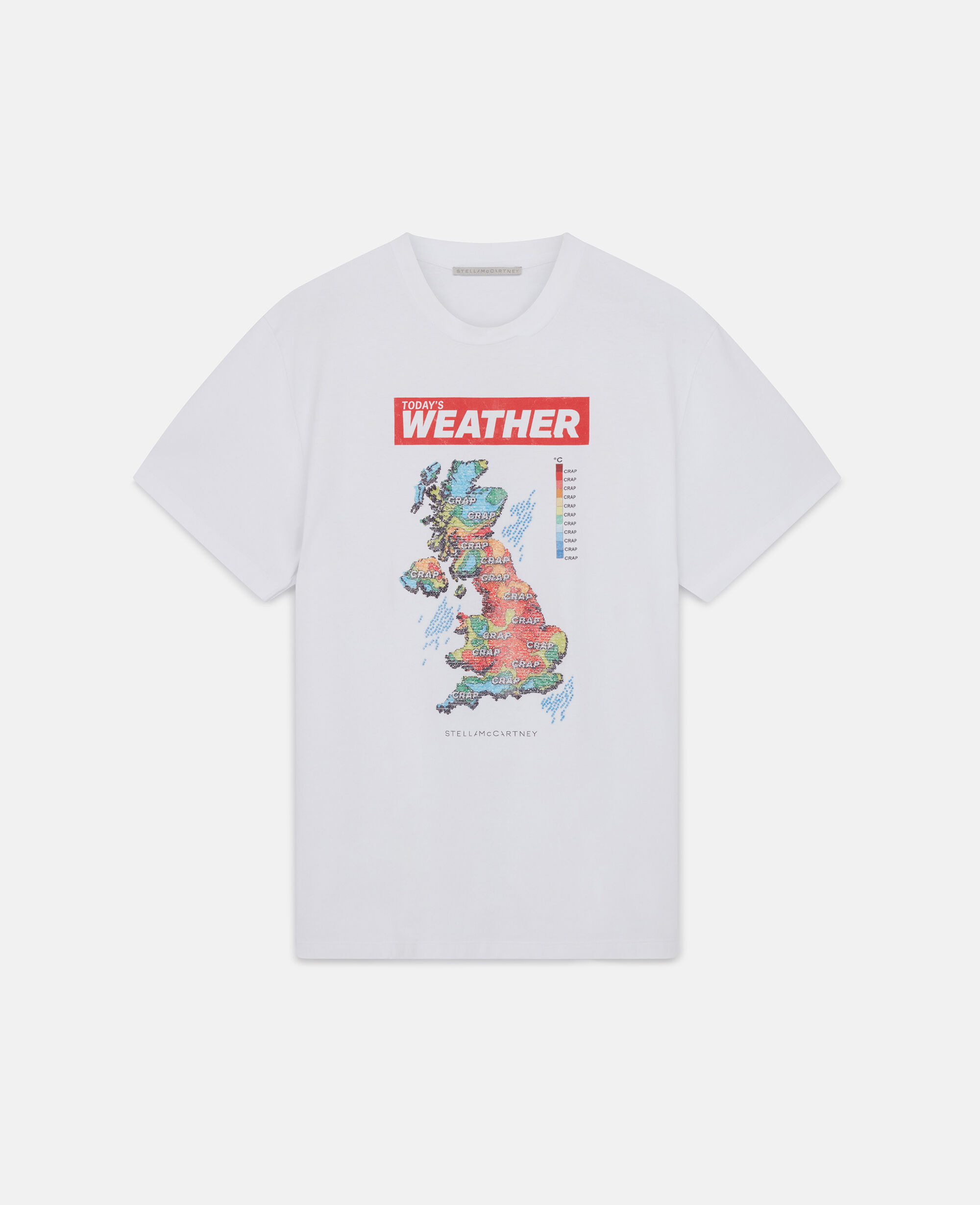 Women ピュアホワイト ウェザー クリスタル ホットフィックス Tシャツ | Stella McCartney JP