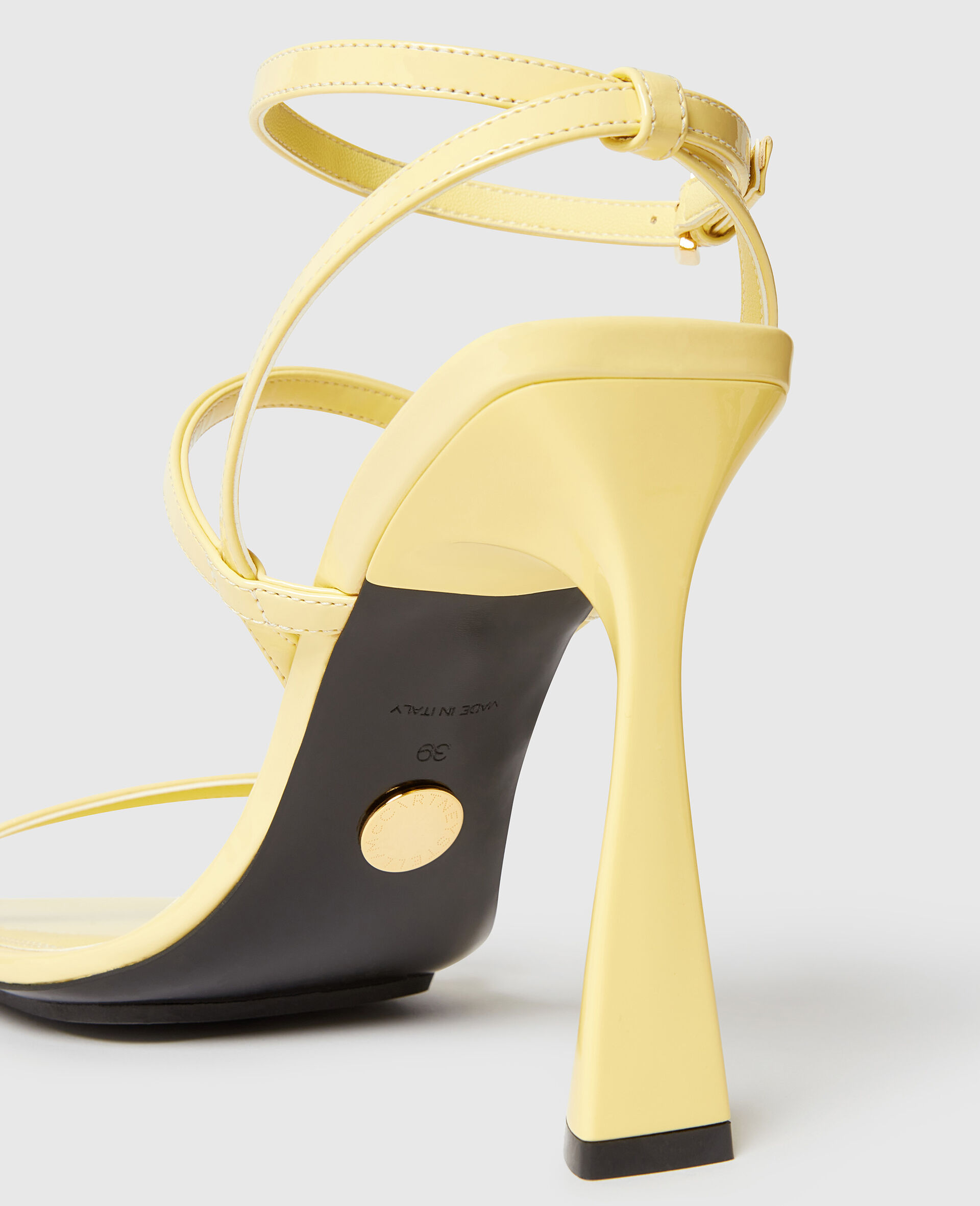 Elsa Patent Heeled Sandals-Yellow-large image number 7