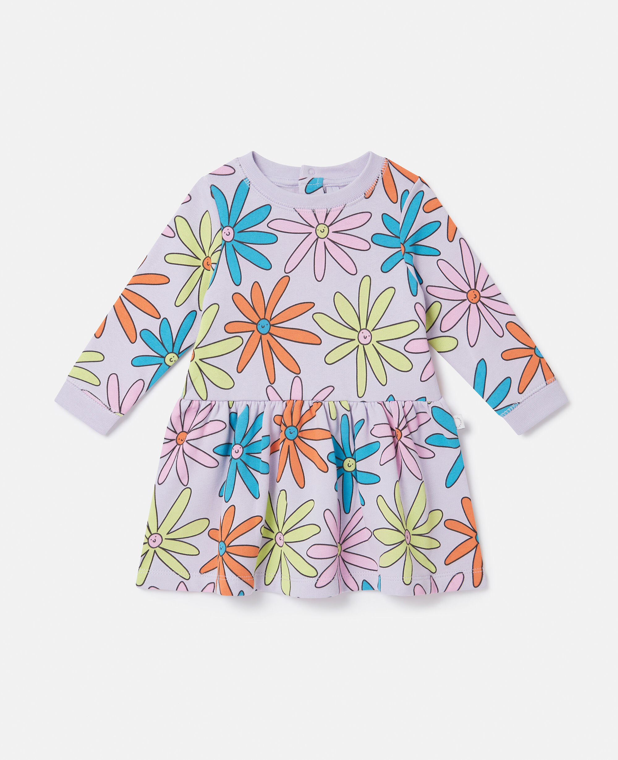 Women Lilac multicolor Flower Print Long Sleeve Dress Stella McCartney AE