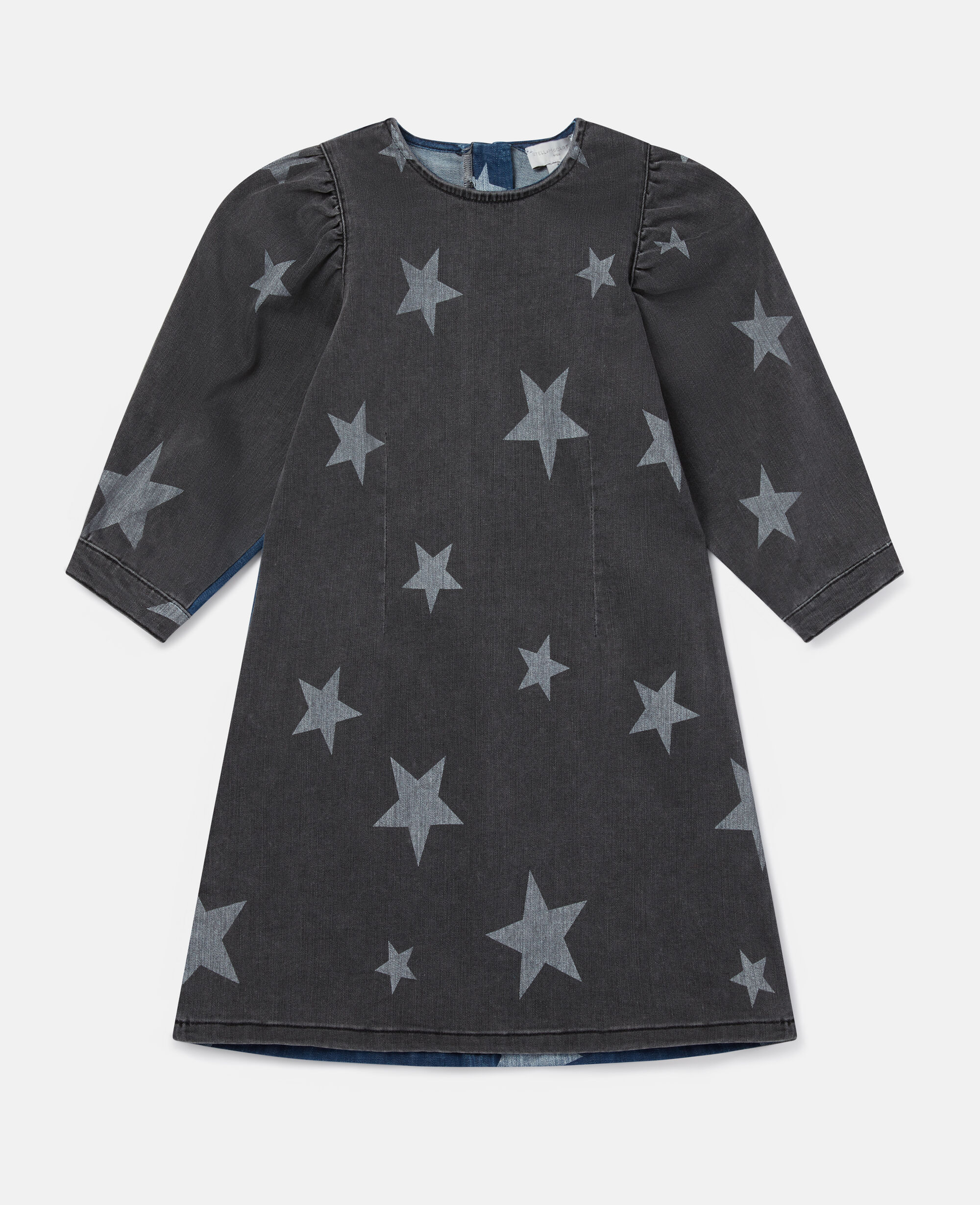 Stella McCartney Bambina Abbigliamento Vestiti Vestiti di jeans Abito in denim con effetto scolorito con stella cosmica 