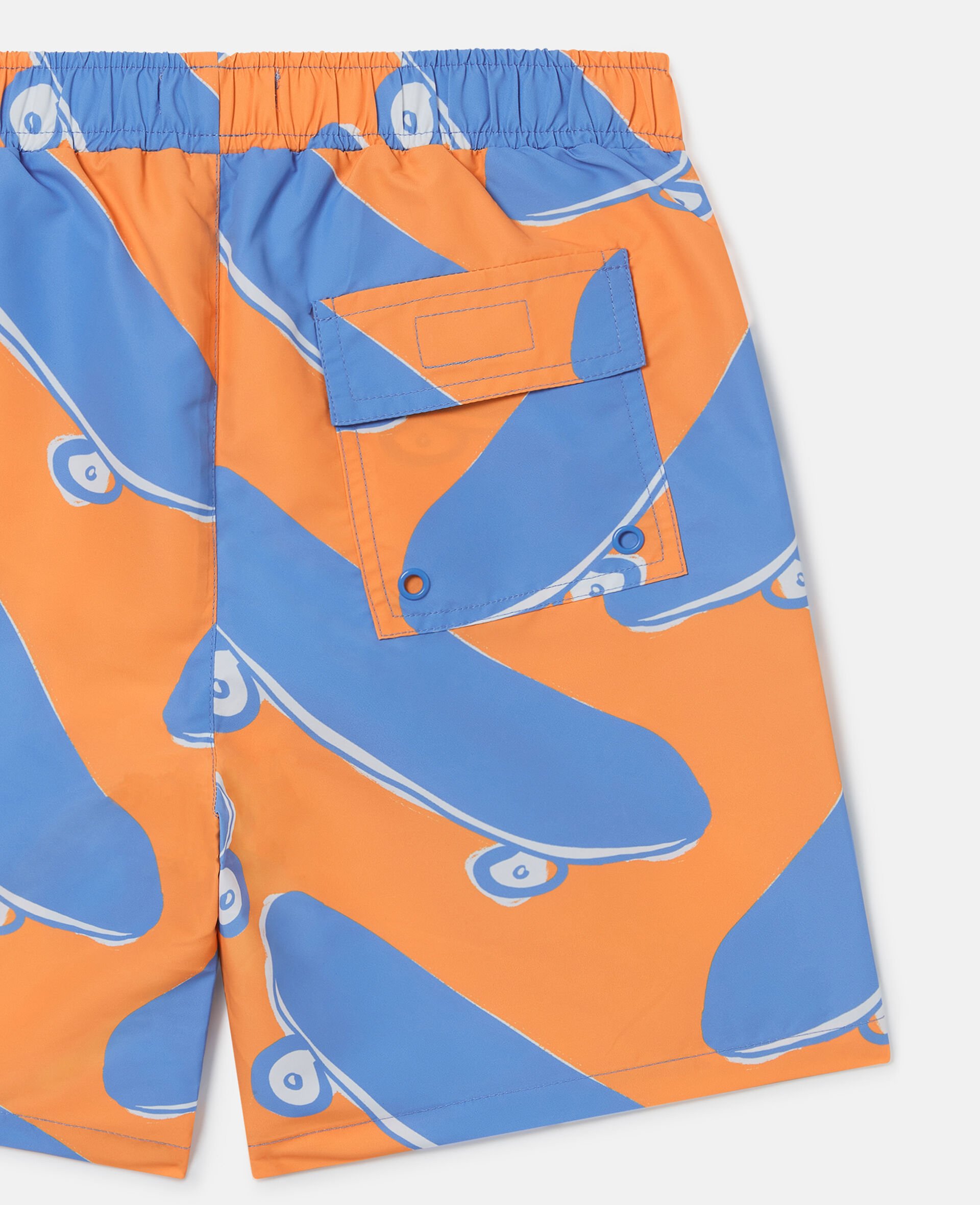 Skateboard Print Swim Shorts-Orange-large Skateboard Print Swim Shorts-Orange-large image number 3