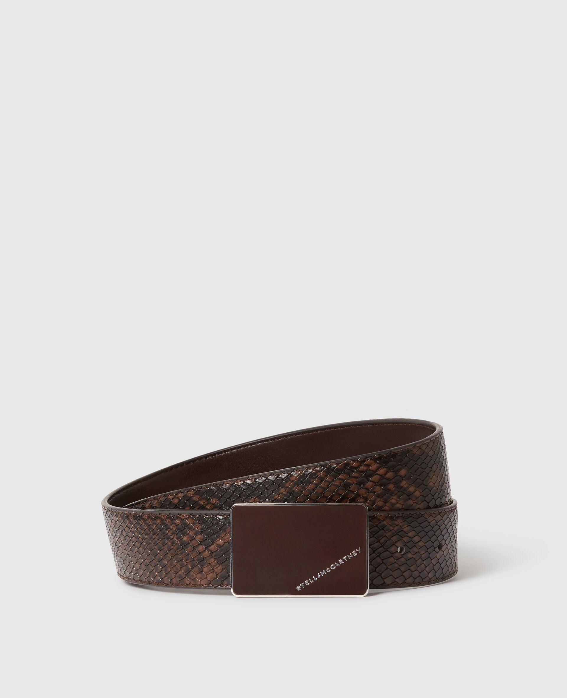 Reversible Snake Double-Faced Belt-Brown-medium