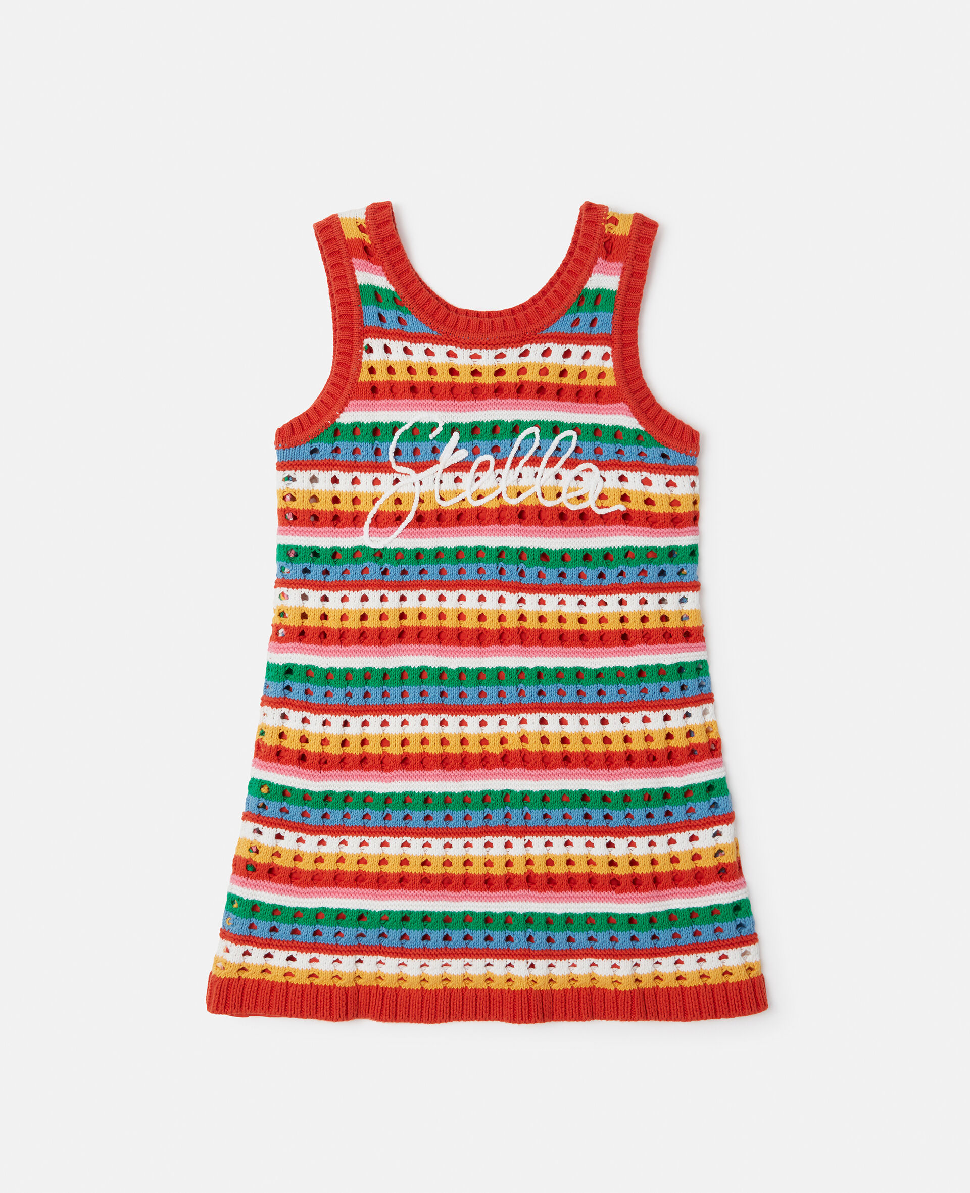 Stella Embroidered Crochet Sleeveless Dress-Multicolour-large image number 0