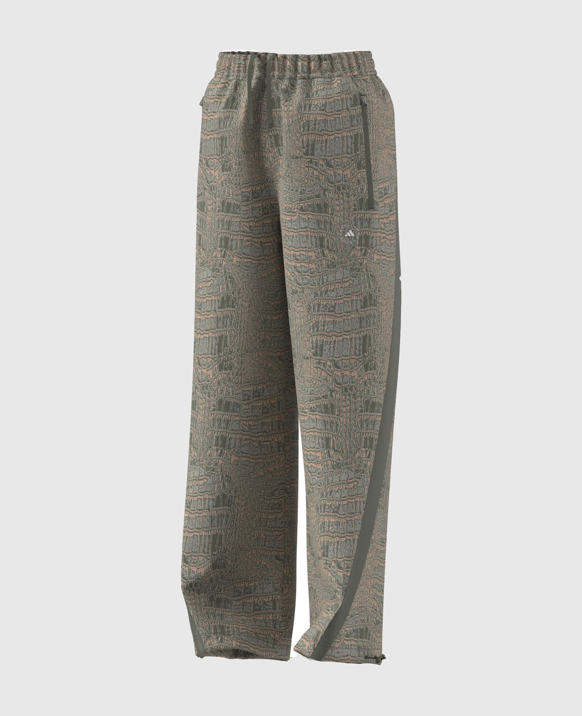 Logo Woven Graphic Print Trackpants-Beige-large image number 0