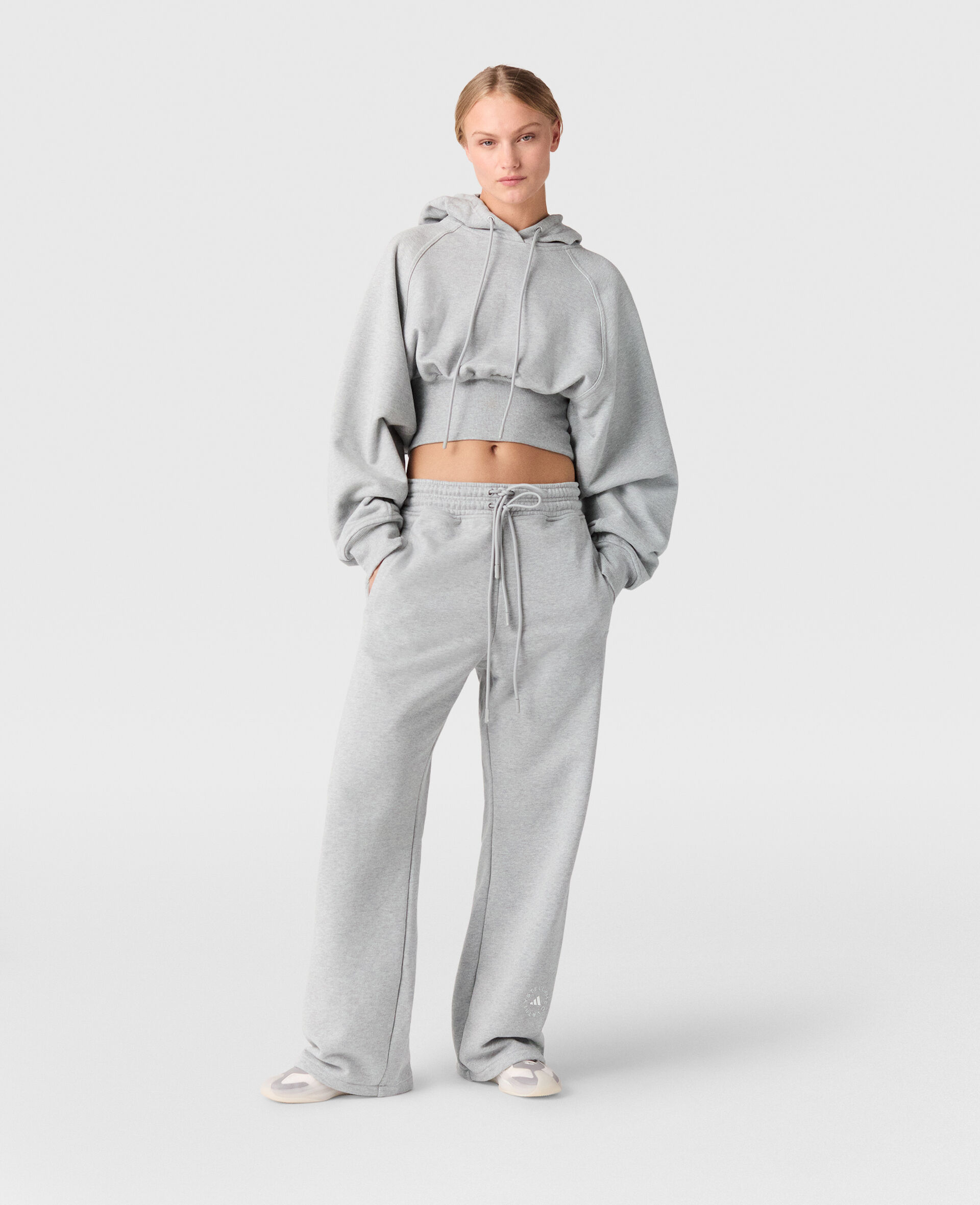 Logo Straight-Leg Joggers-Grey-model
