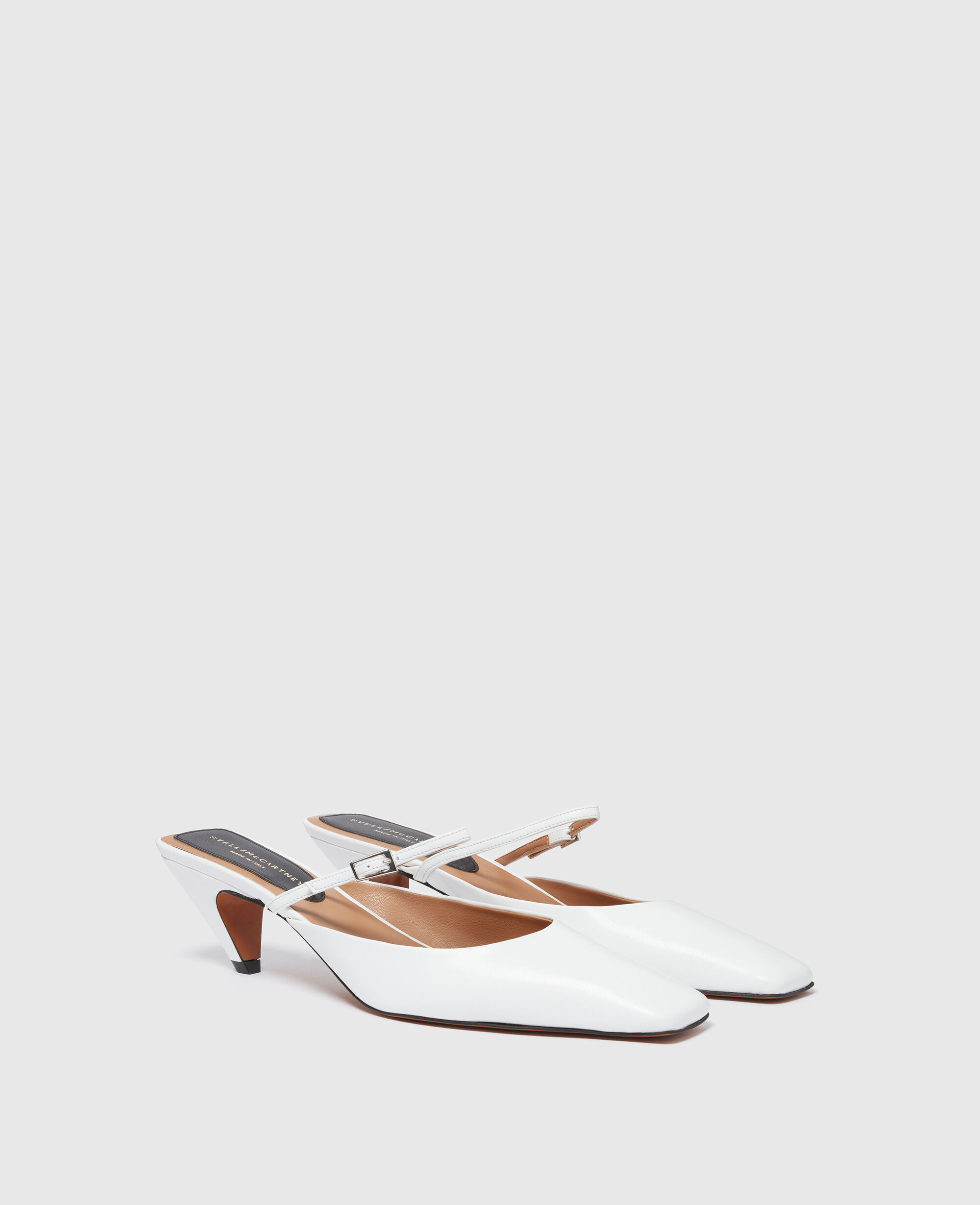 STELLA Women White Stella Spur Kitten Heels | Stella McCartney US