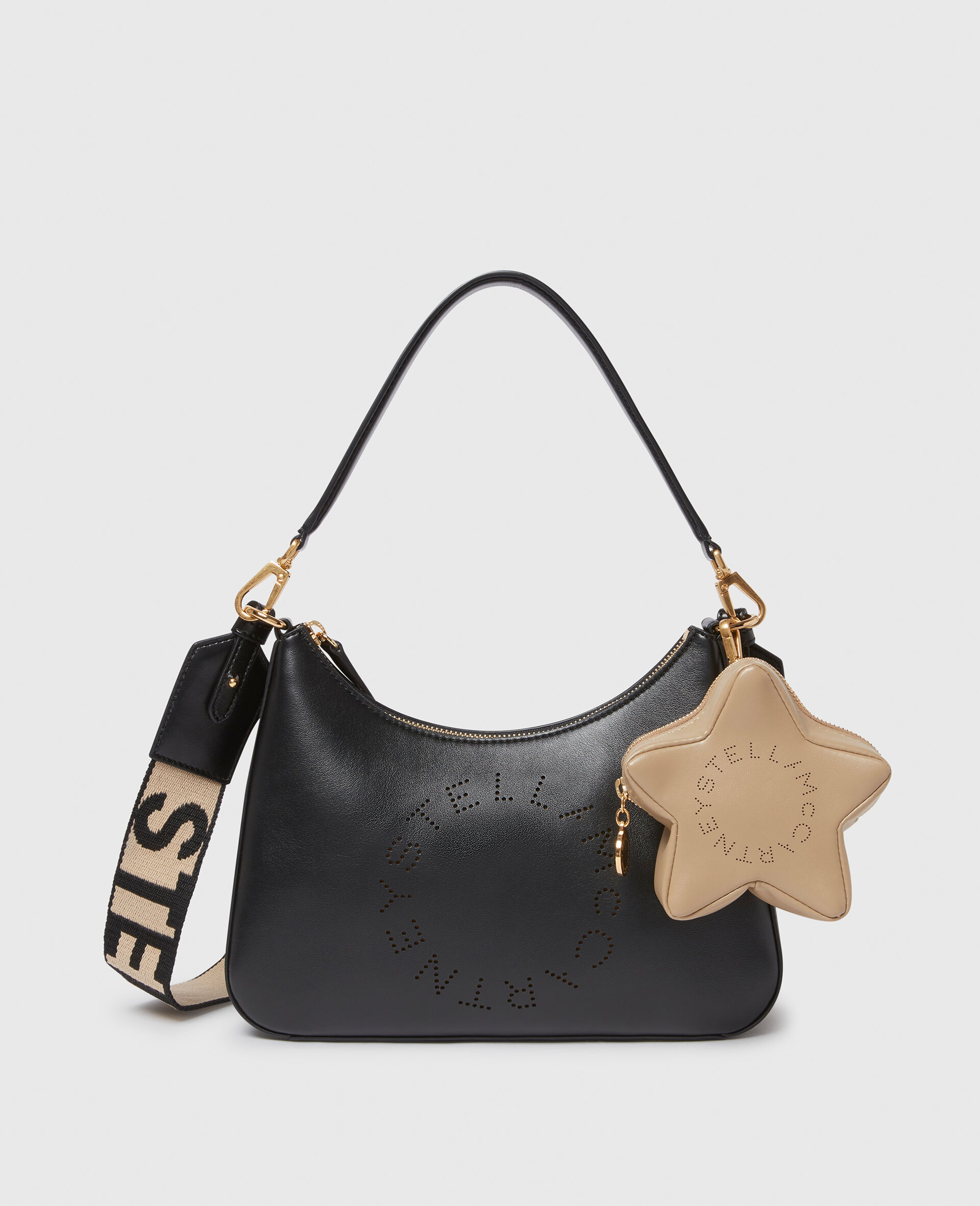 Logo Star Coin Purse Keyring-Beige-large image number 3