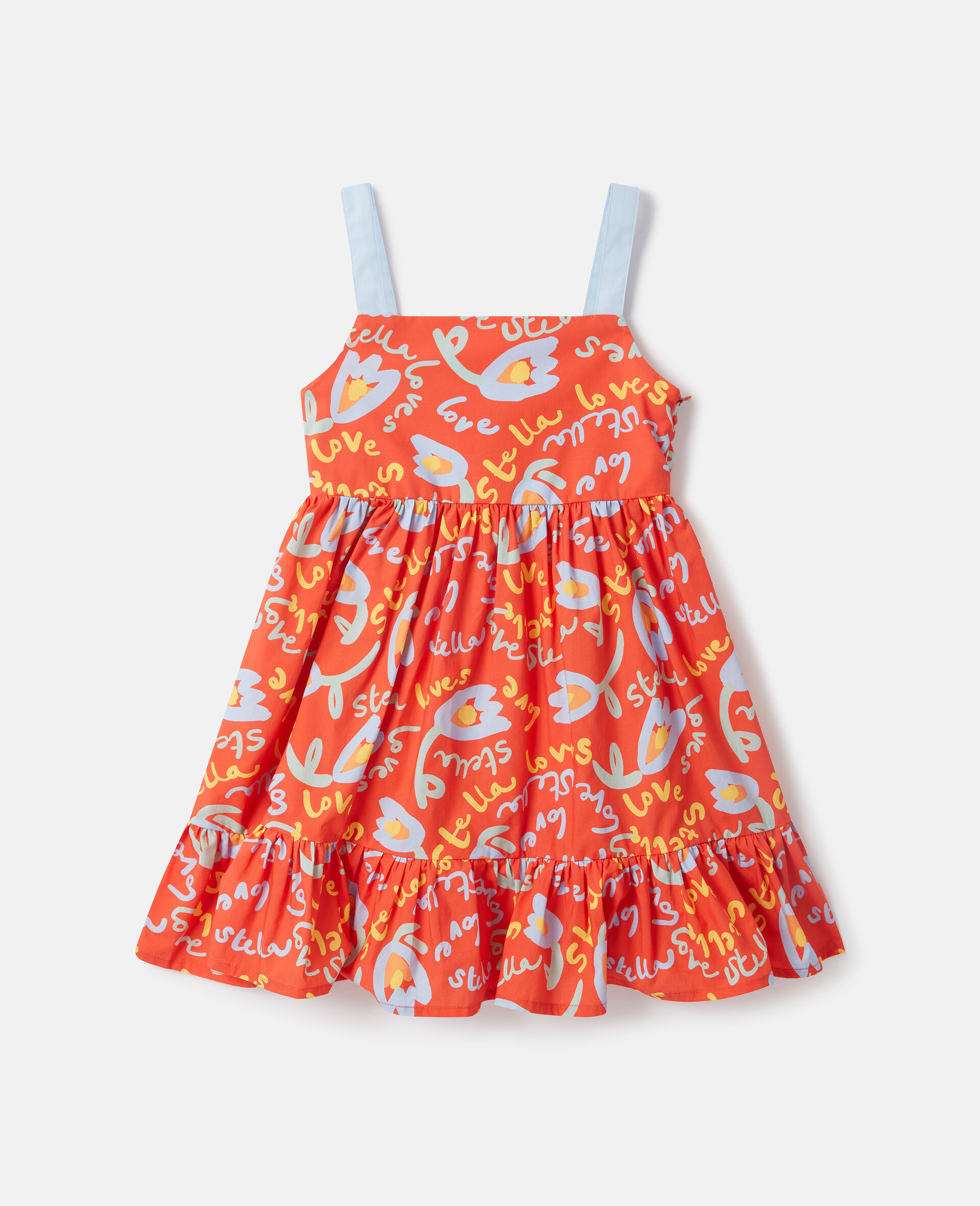 Floral Print Sleeveless Dress-Red-medium