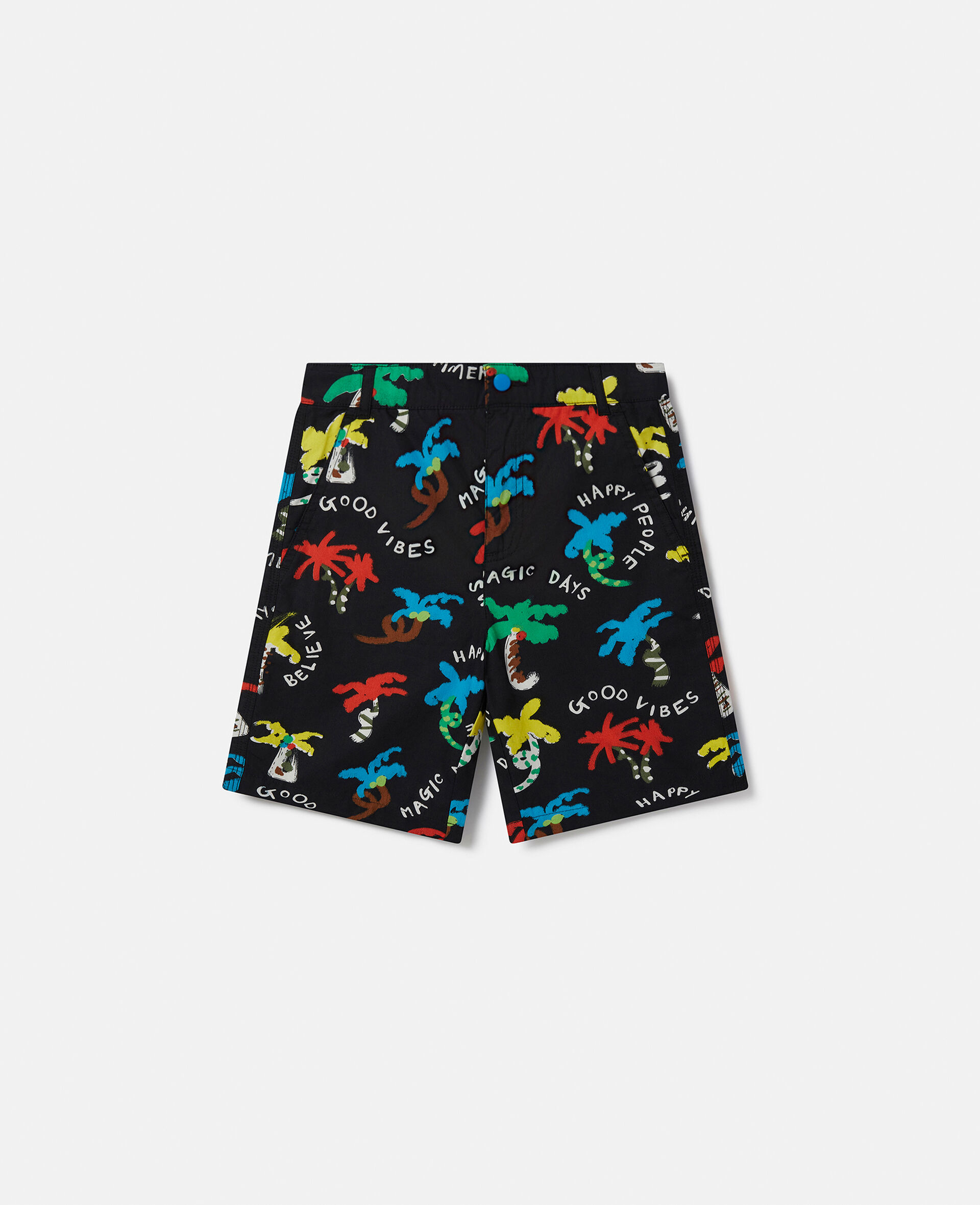 Good Vibes Palm Print Shorts-Multicolour-large image number 0