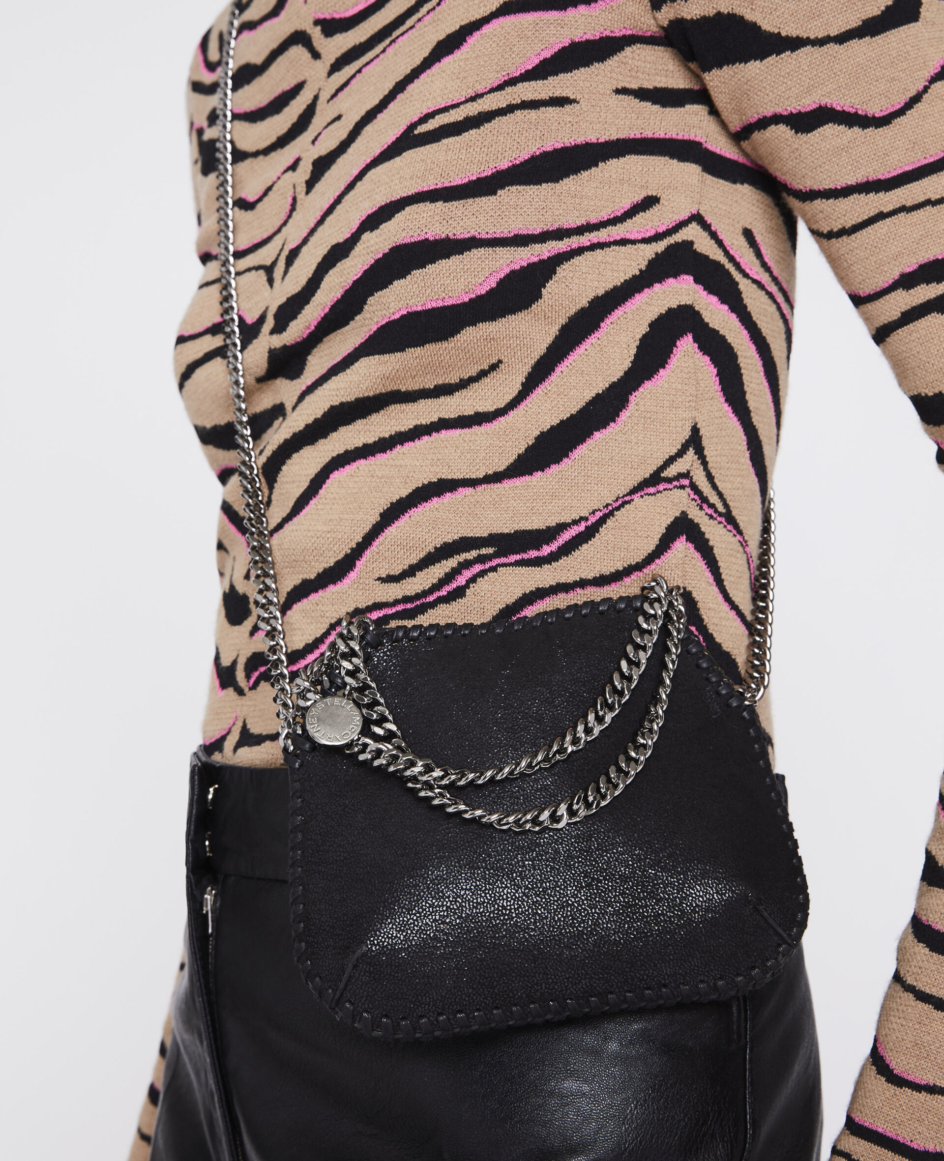 Mini Falabella Shoulder Bag-Black-large image number 3