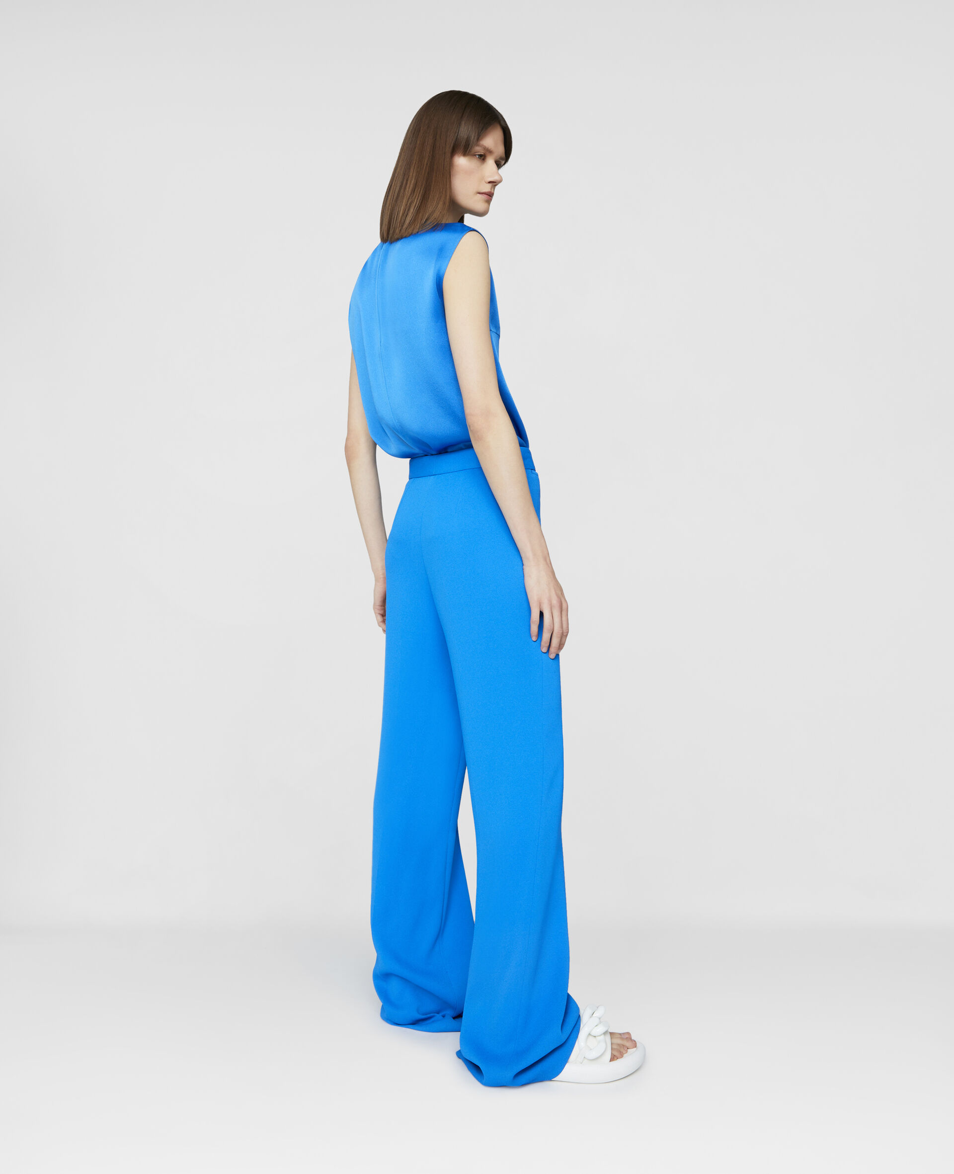 Tailored Twill Trousers-Blue-large image number 2
