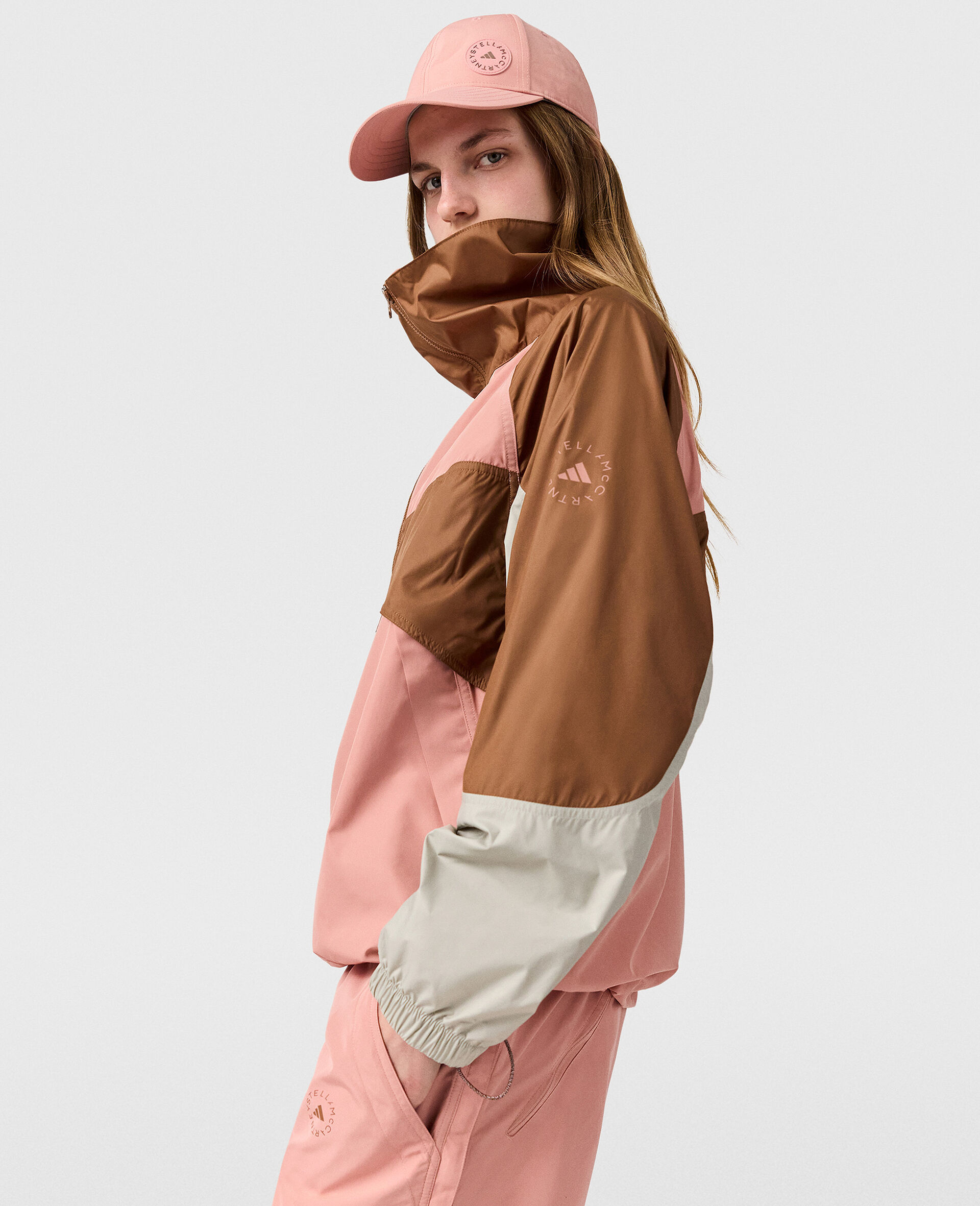 TrueNature Panelled High-Neck Jacket-Brown-large image number 2