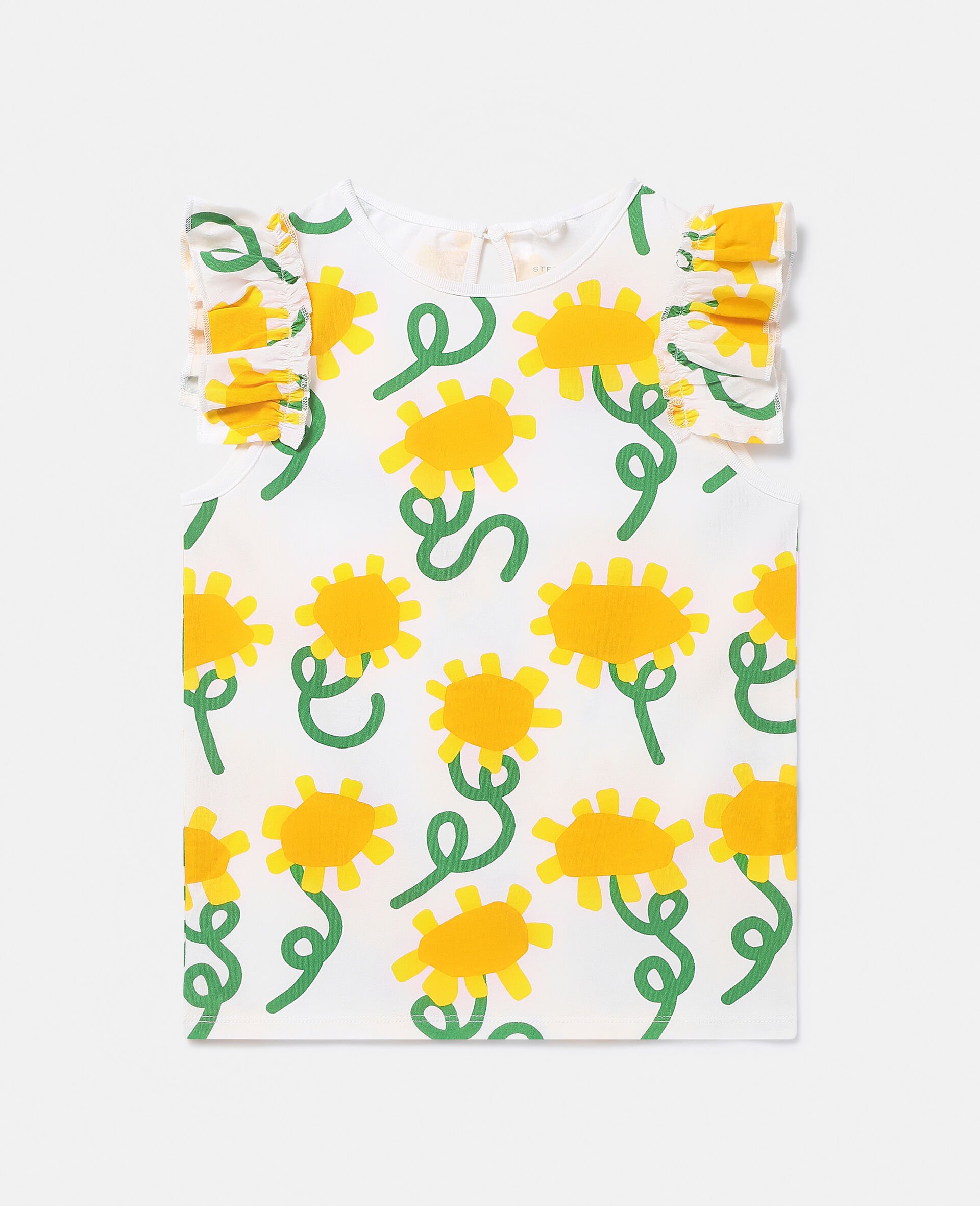 Sunflower Print Sleeveless Top-Multicoloured-large image number 0