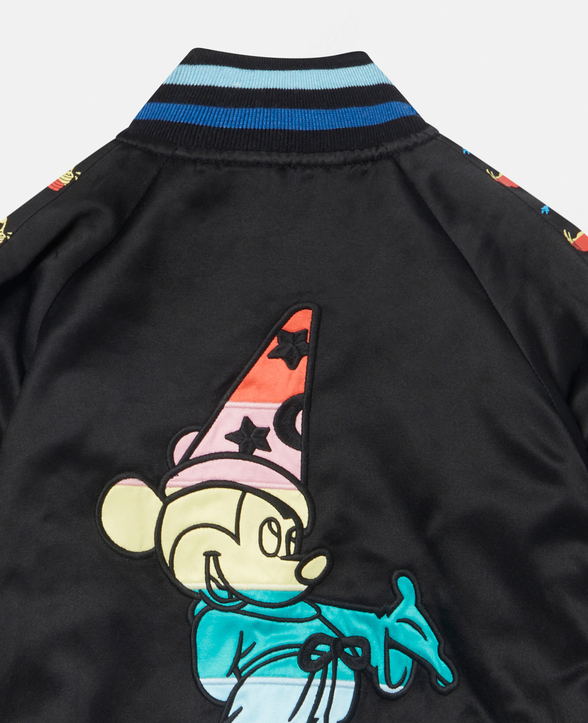 Fantasia Mickey Embroidered Bomber Jacket-Black-large image number 2