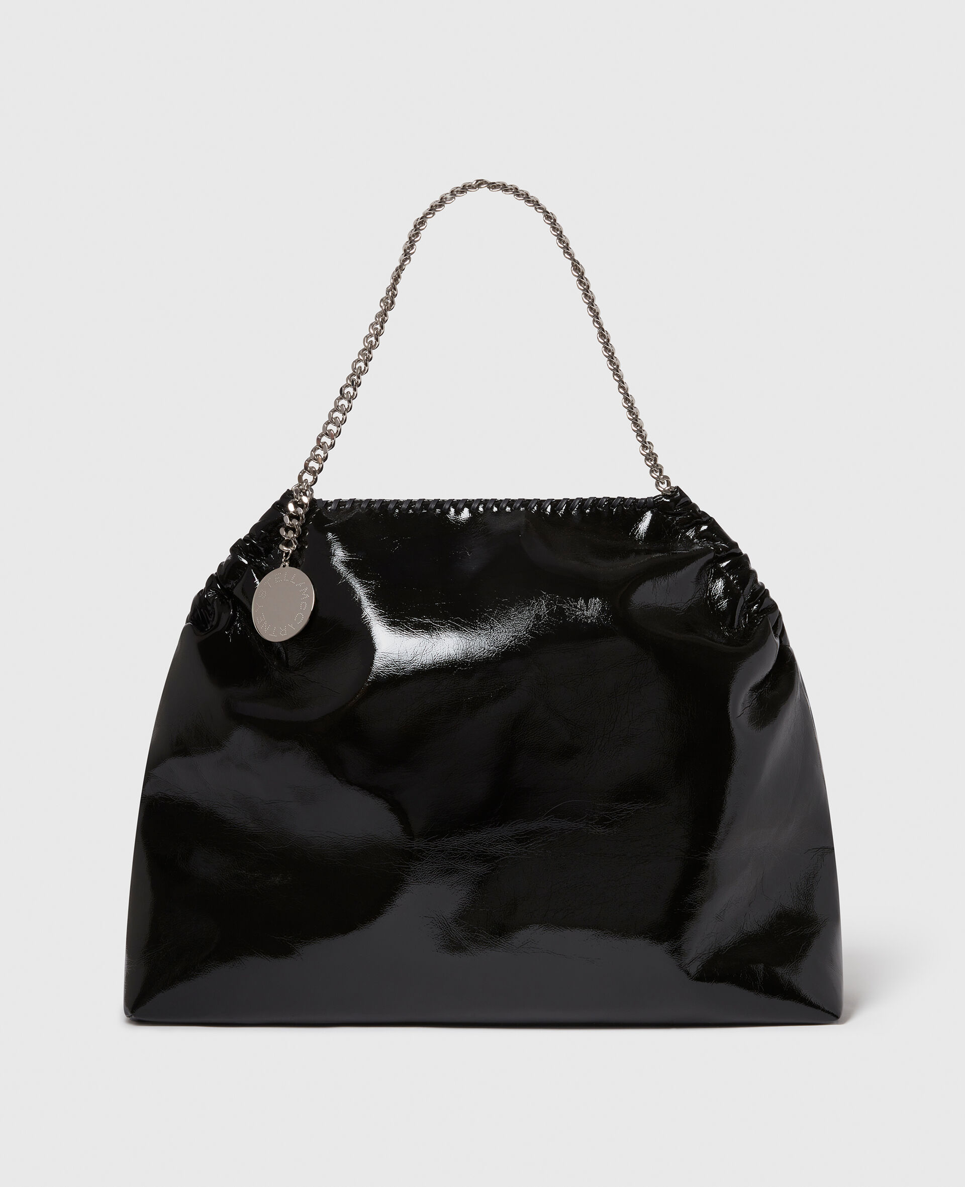 Falabella Drawstring Patent Tote Bag-Black-large image number 0