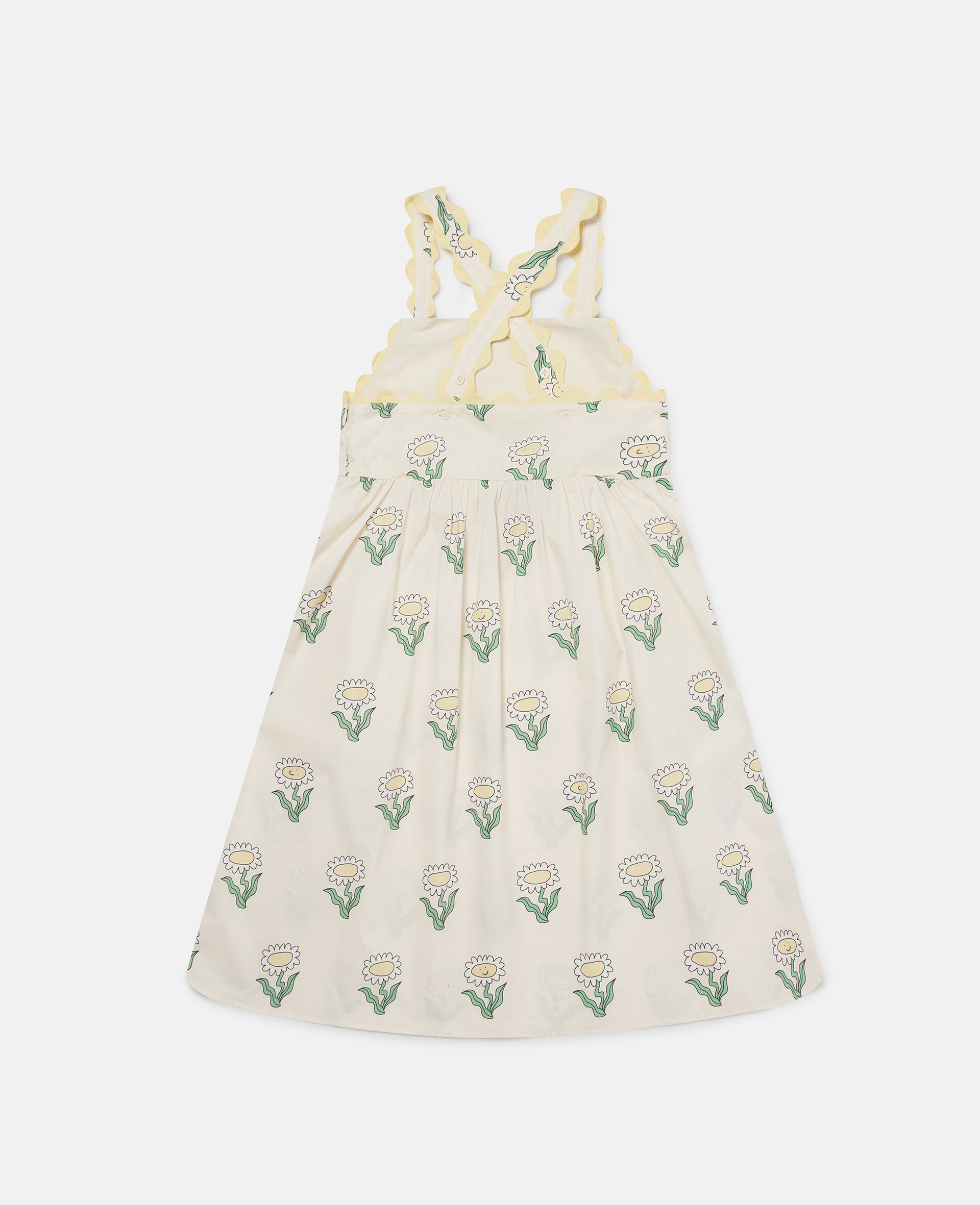 &Auml;rmelloses Kleid mit G&auml;nsebl&uuml;mchen -Cream-large image number 2