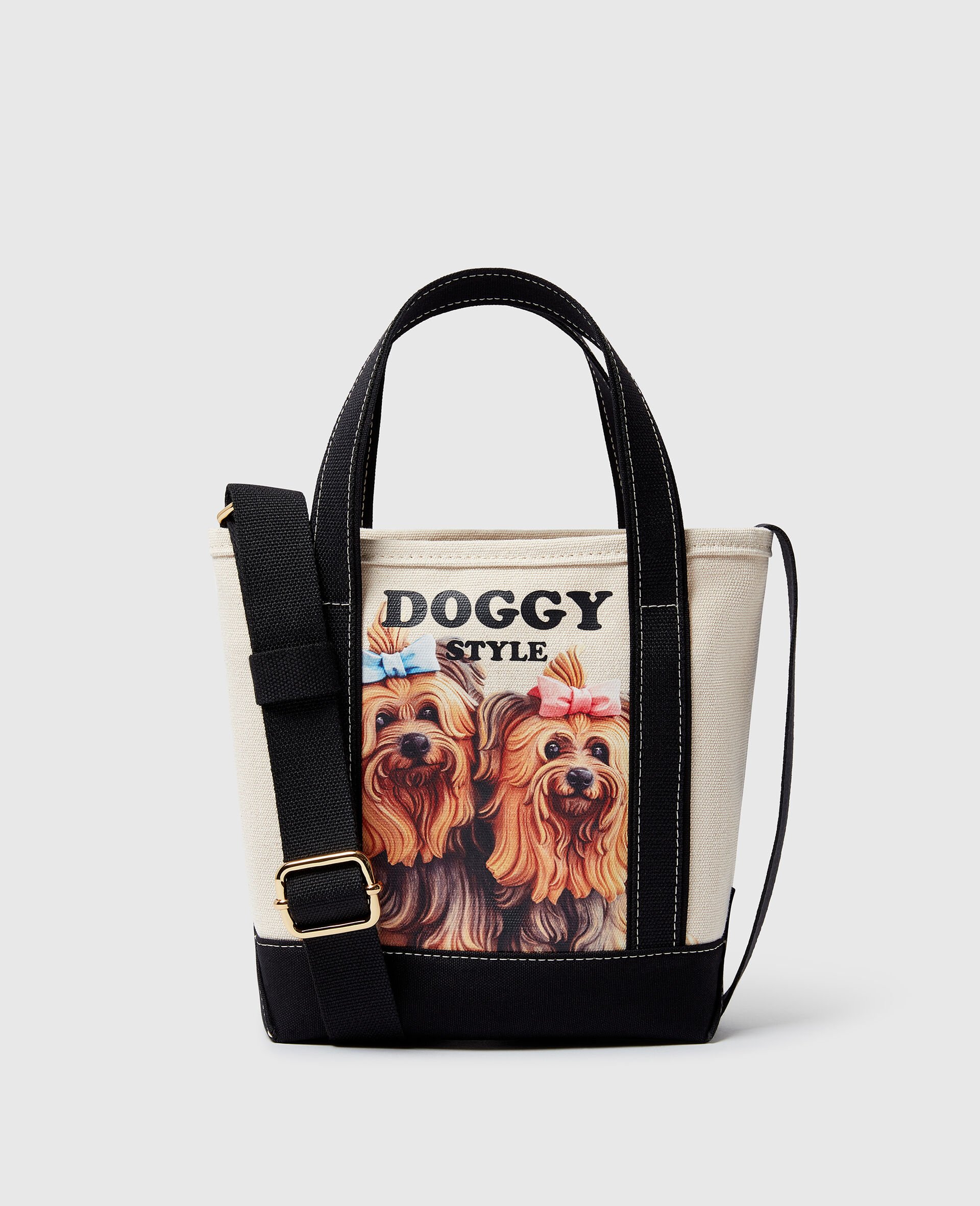 Jeff Koons Doggy Style Crossbody Tote Bag-Wei&szlig;-medium