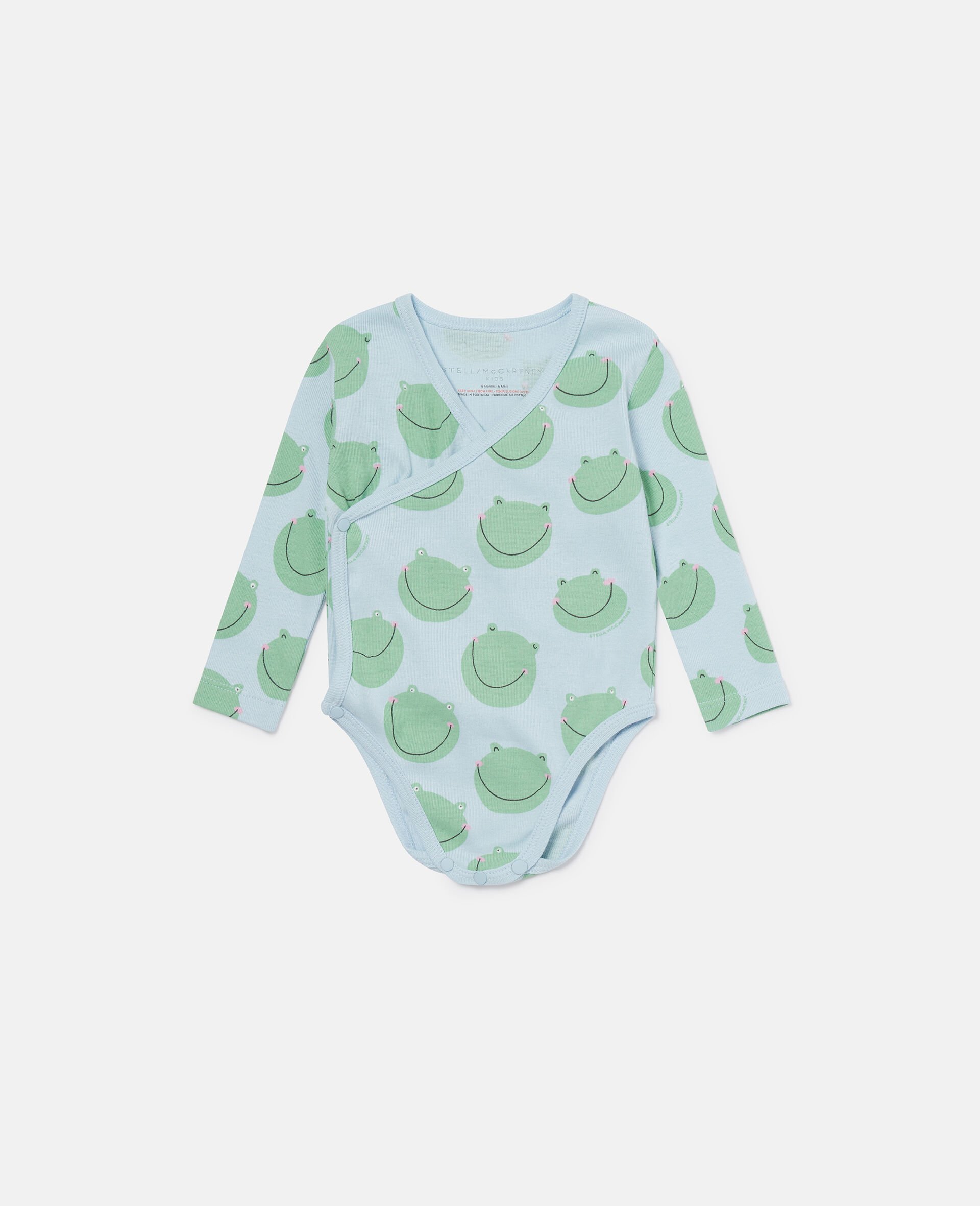 Frog Graphic Romper Set-Blue-large Frog Graphic Romper Set-Blue-large image number 2