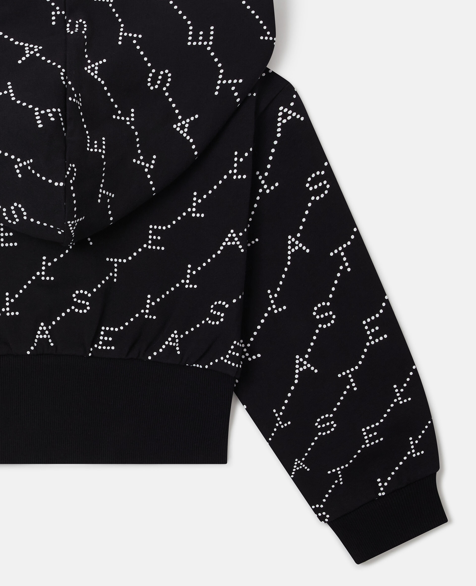 徽标拉链连帽卫衣  -黑色-large image number 3