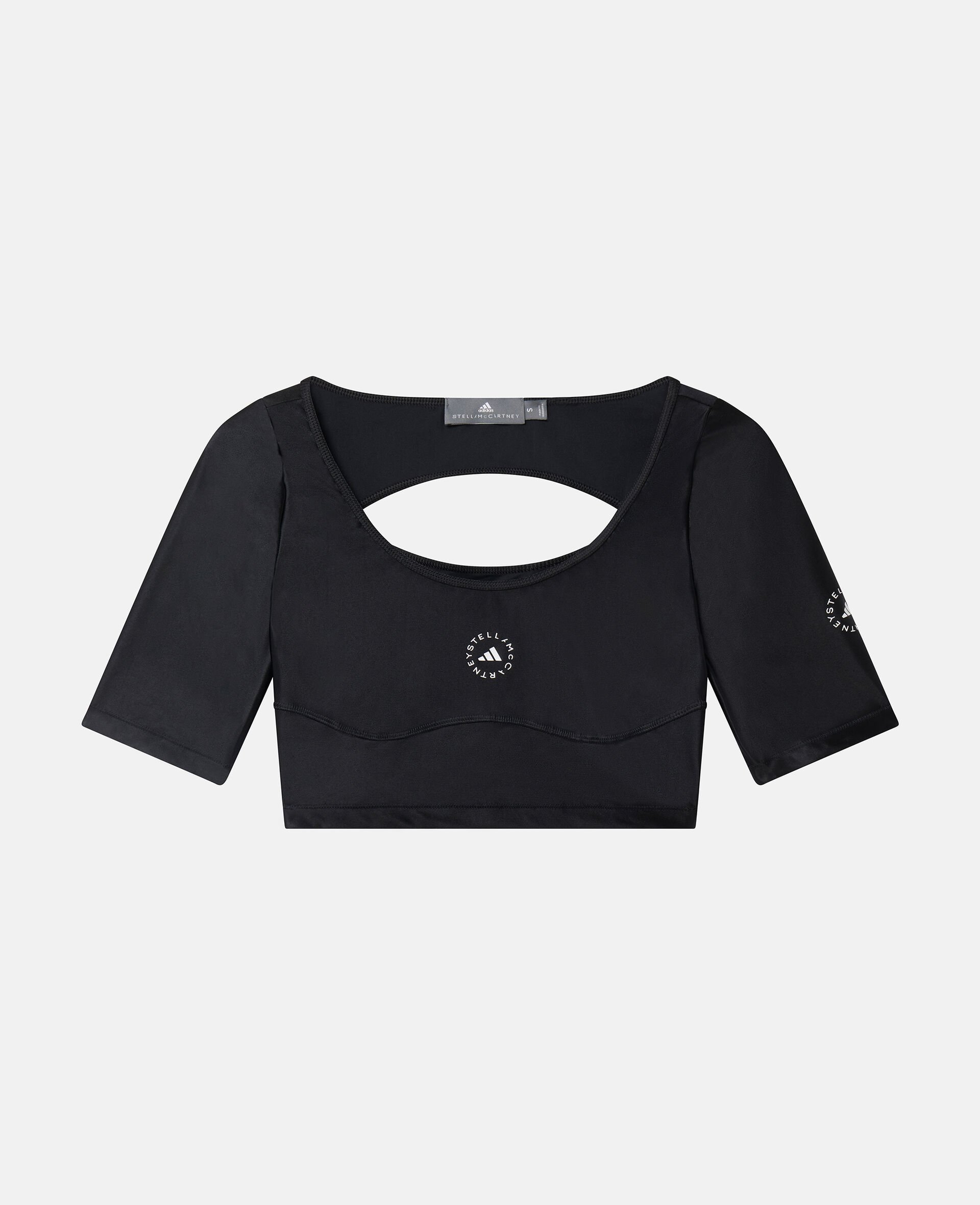TrueLife Scoop Neck Crop Top-Black-medium