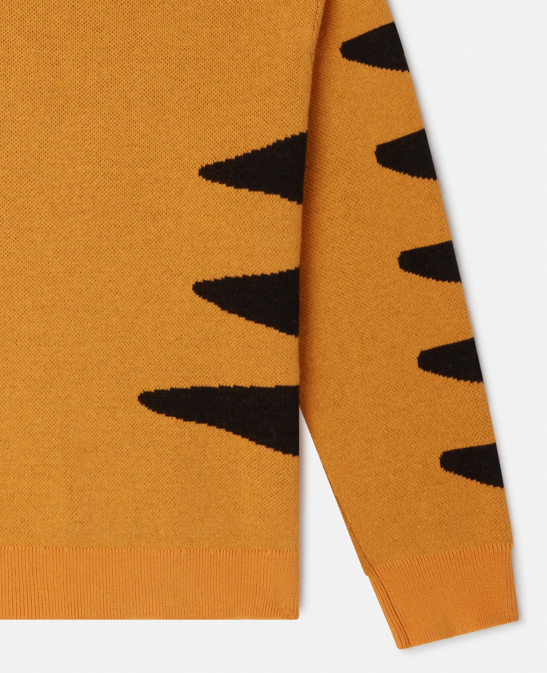 Cat Graphic Knitted Jumper-Orange-large image number 3