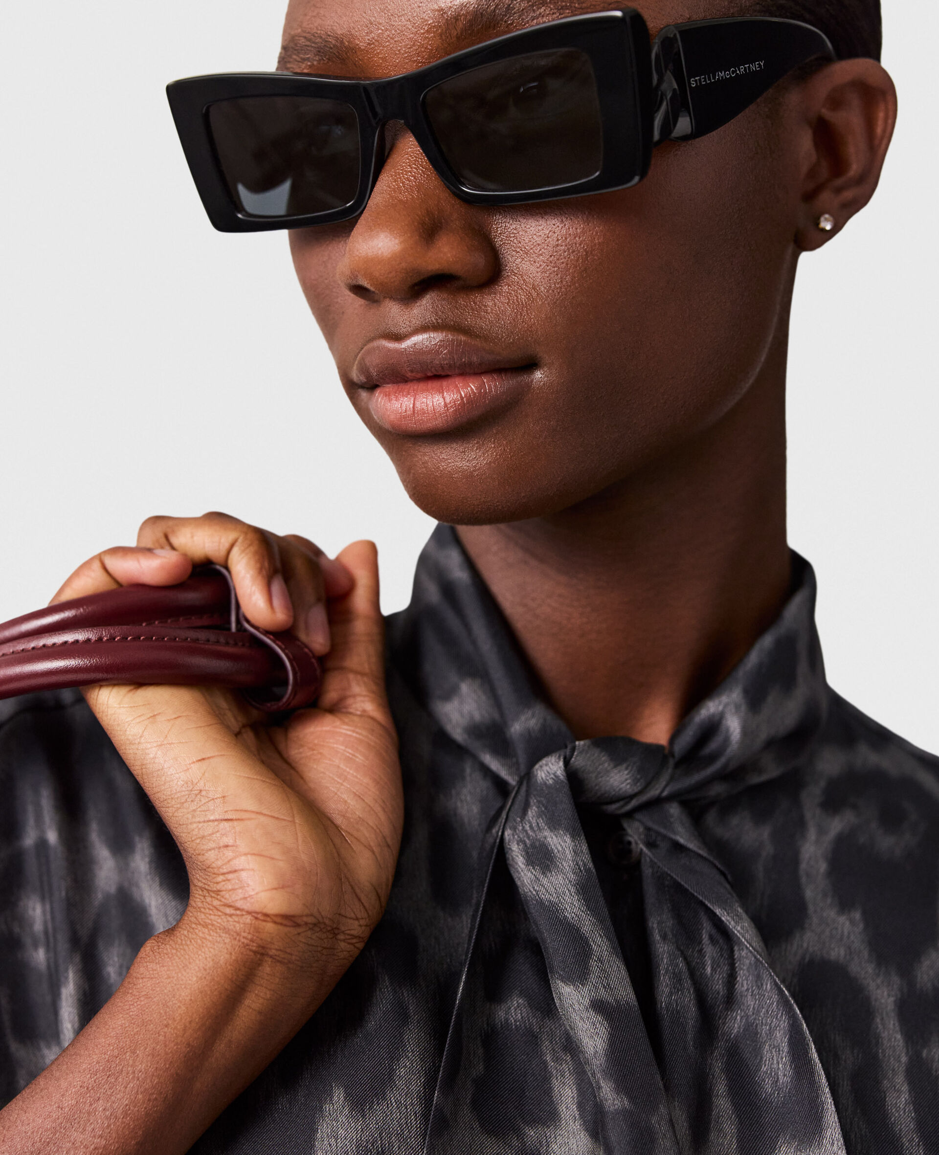 タイネック ミニドレス-グレー-large image number 2