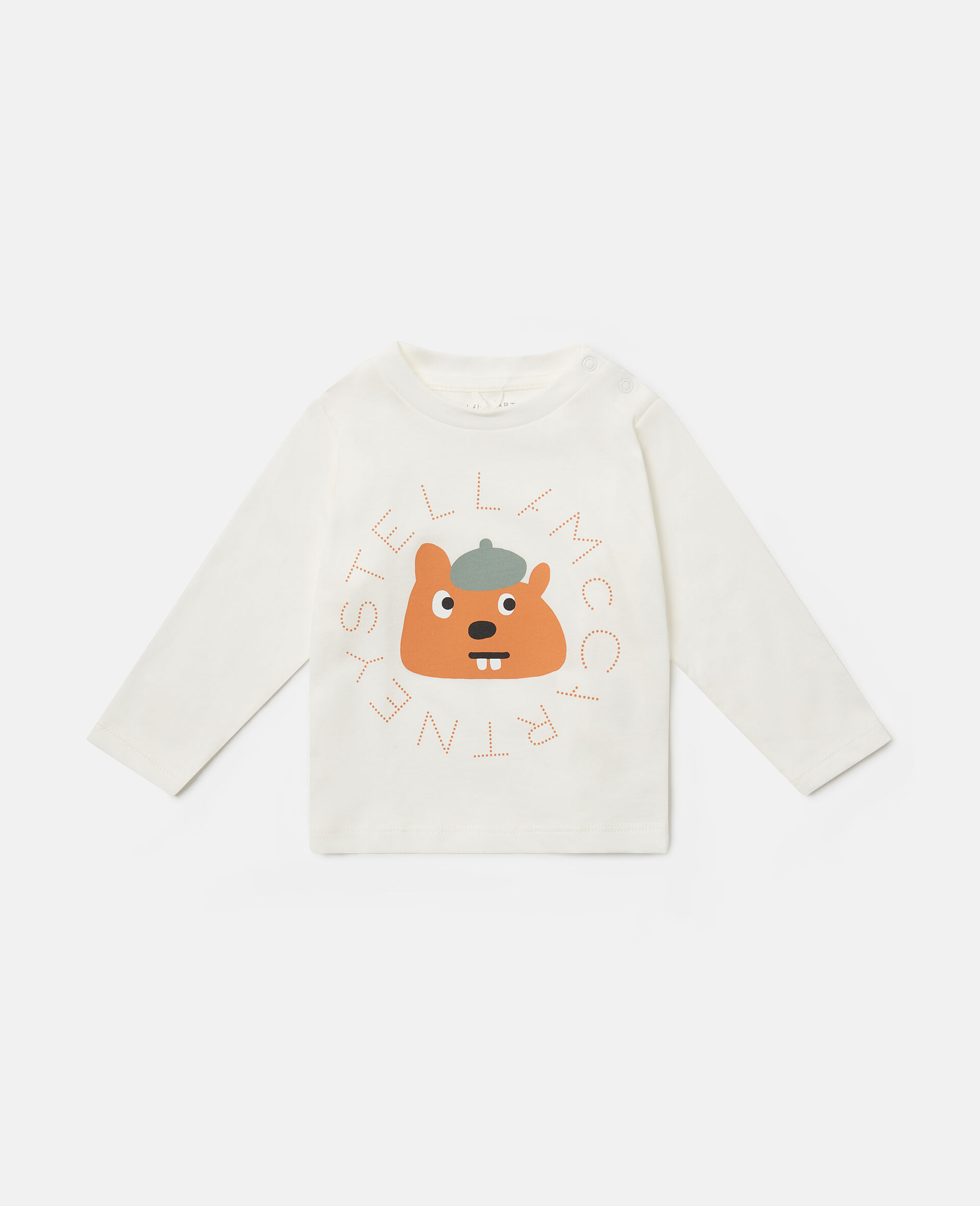 Squirrel Graphic Long-Sleeve Top-White-medium