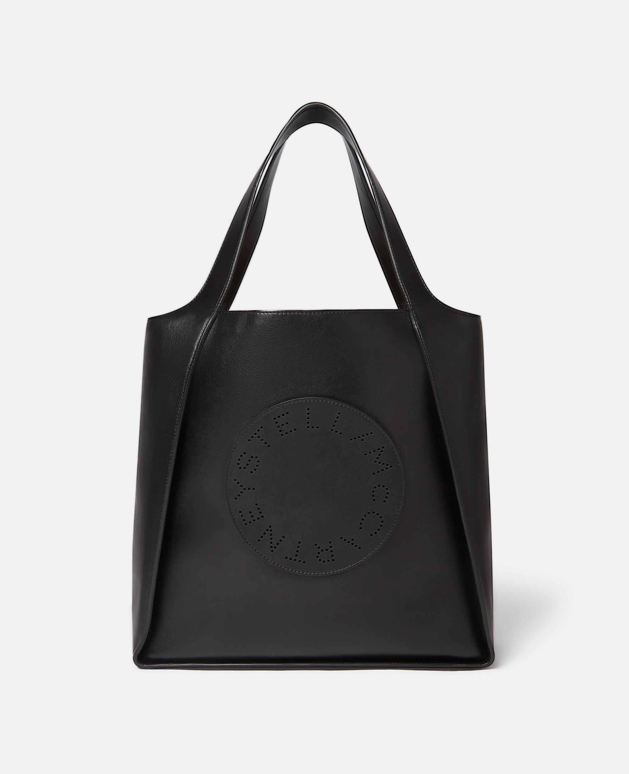 Women Black Stella Logo Square Tote Bag Stella McCartney US