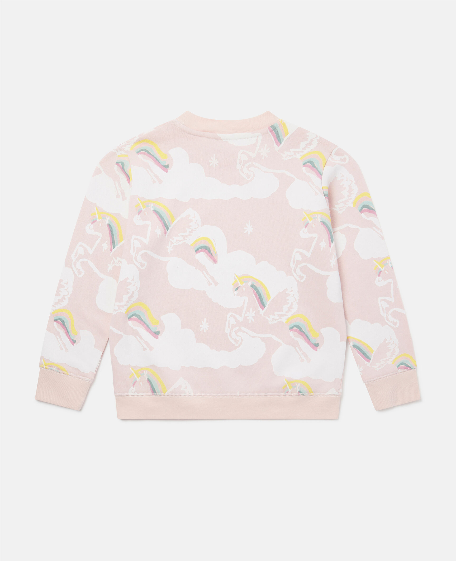 Sweatshirt mit Regenbogen Einhorn Print-Blau-large image number 2
