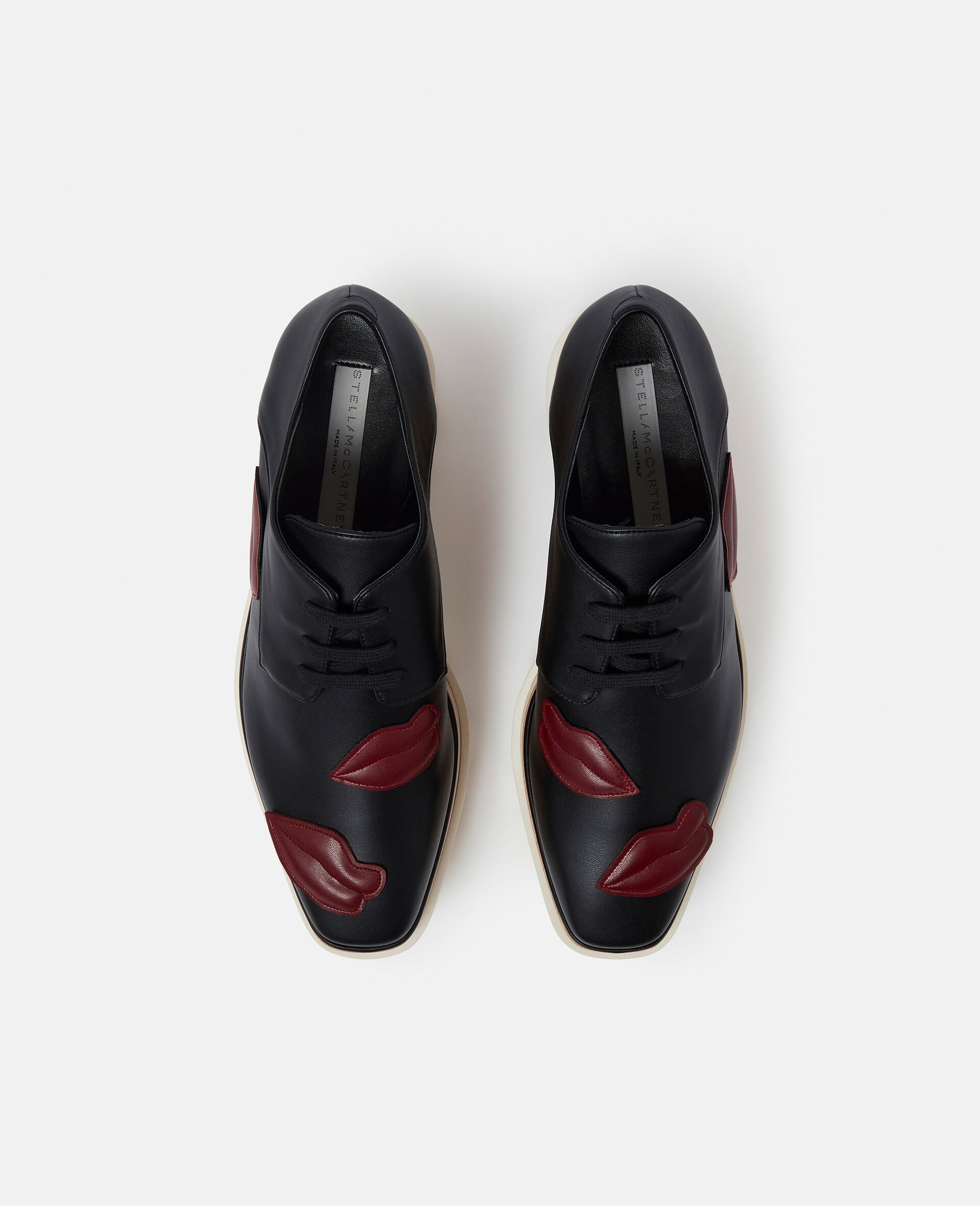 Elyse Lip Appliqu&eacute; Platform Shoes-Black-large image number 3