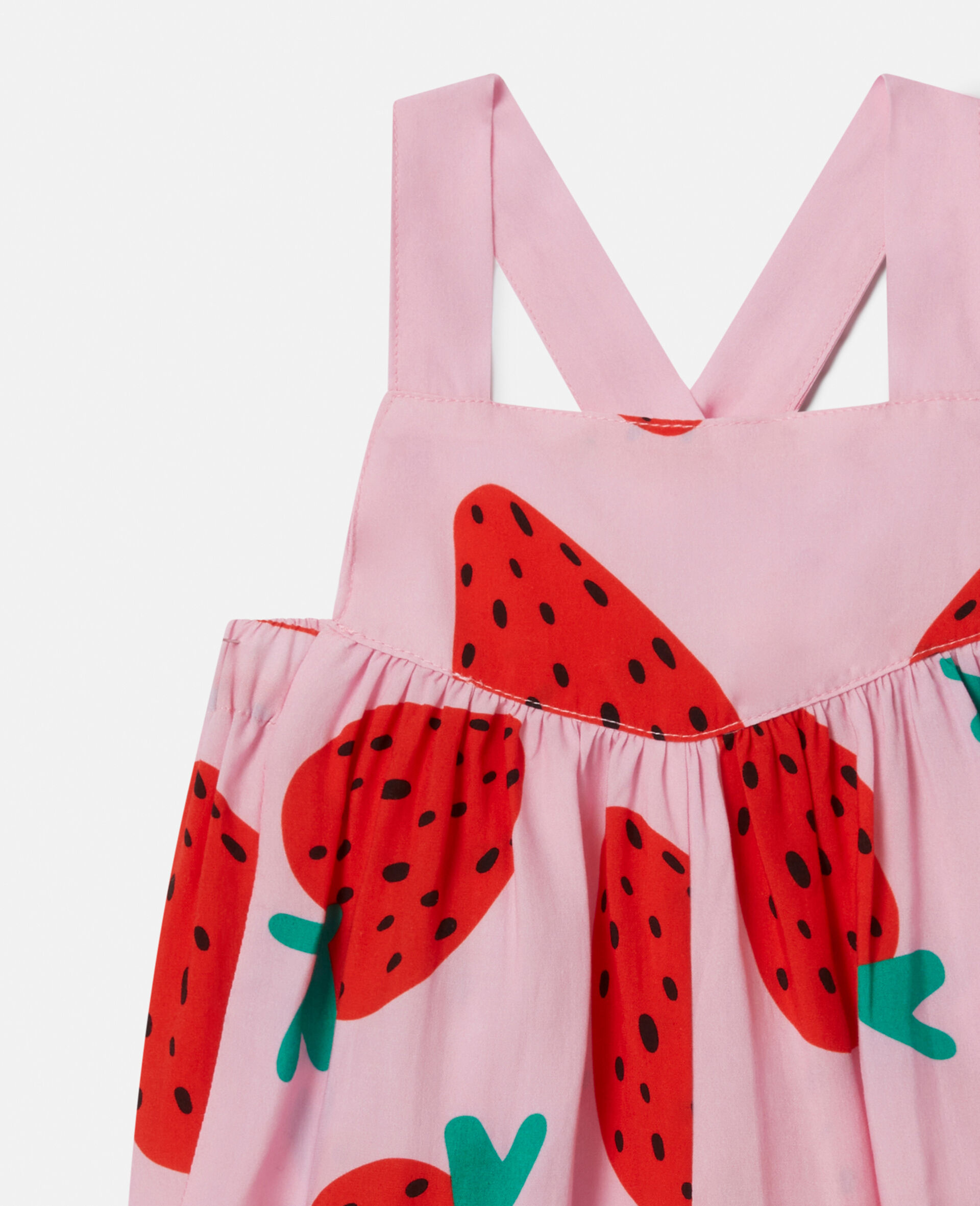 Strawberry Print Romper-Pink-large Strawberry Print Romper-Pink-large image number 1
