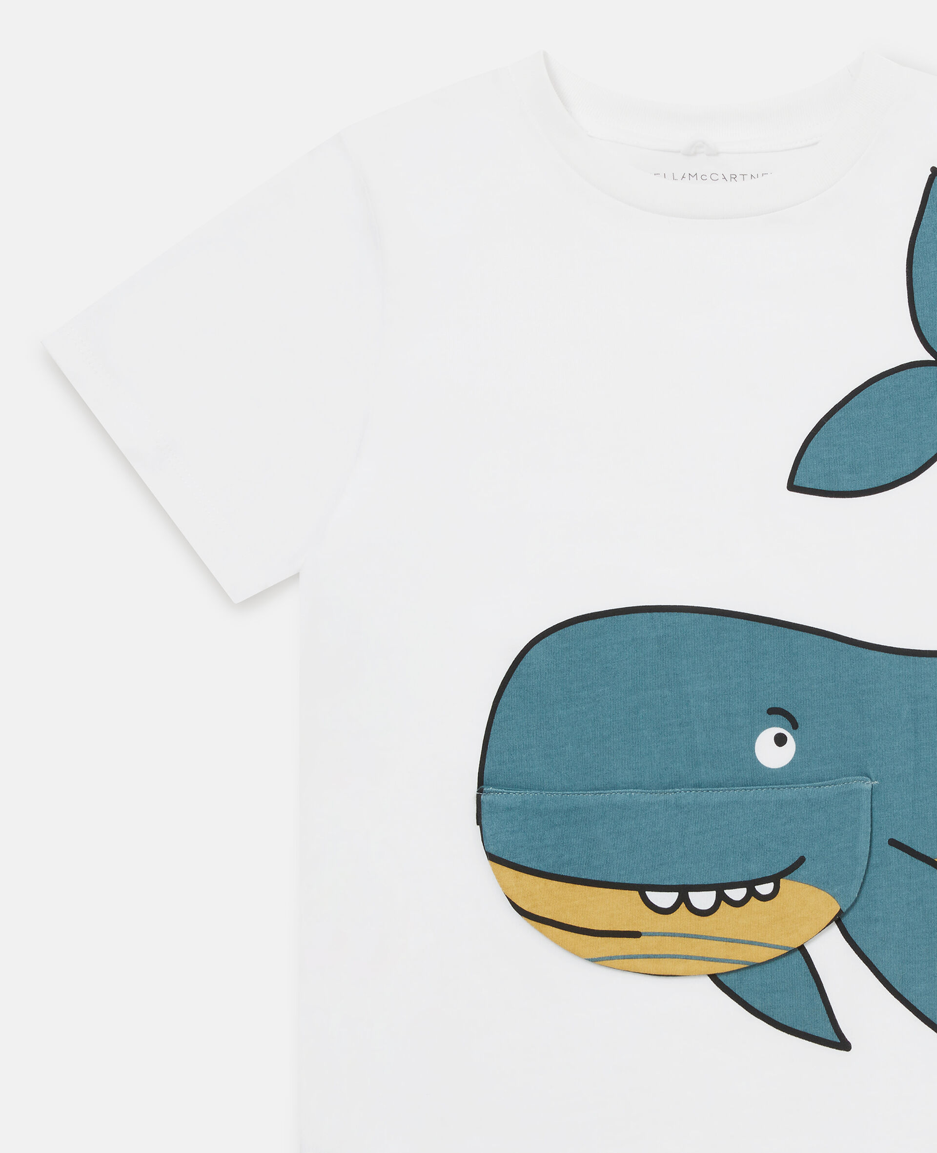 Whale Graphic Short Sleeve T-Shirt-White-medium