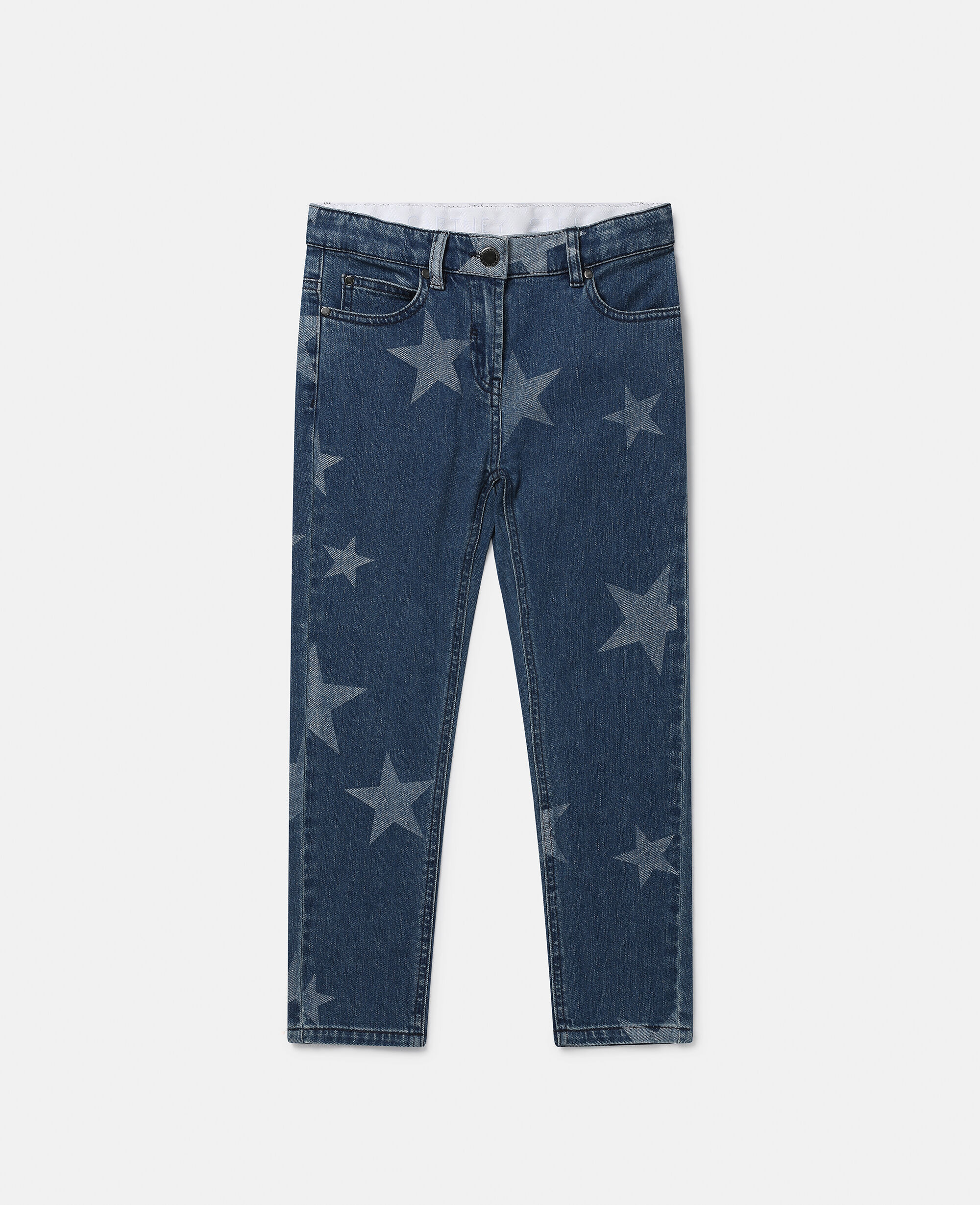 Women Blue Star Print Skinny Jeans Stella McCartney CY
