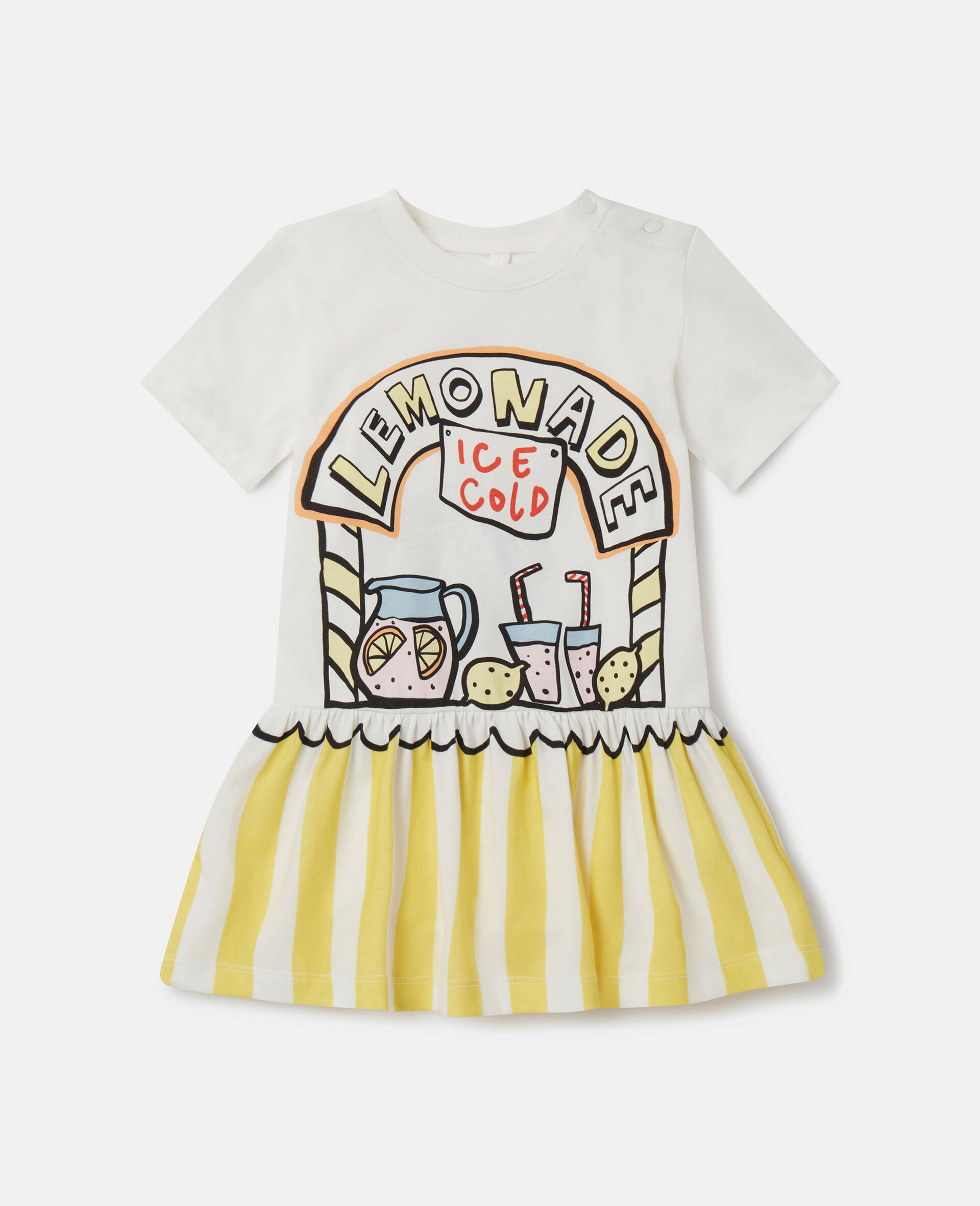Lemonade Stand T-Shirt Dress-Cream-medium