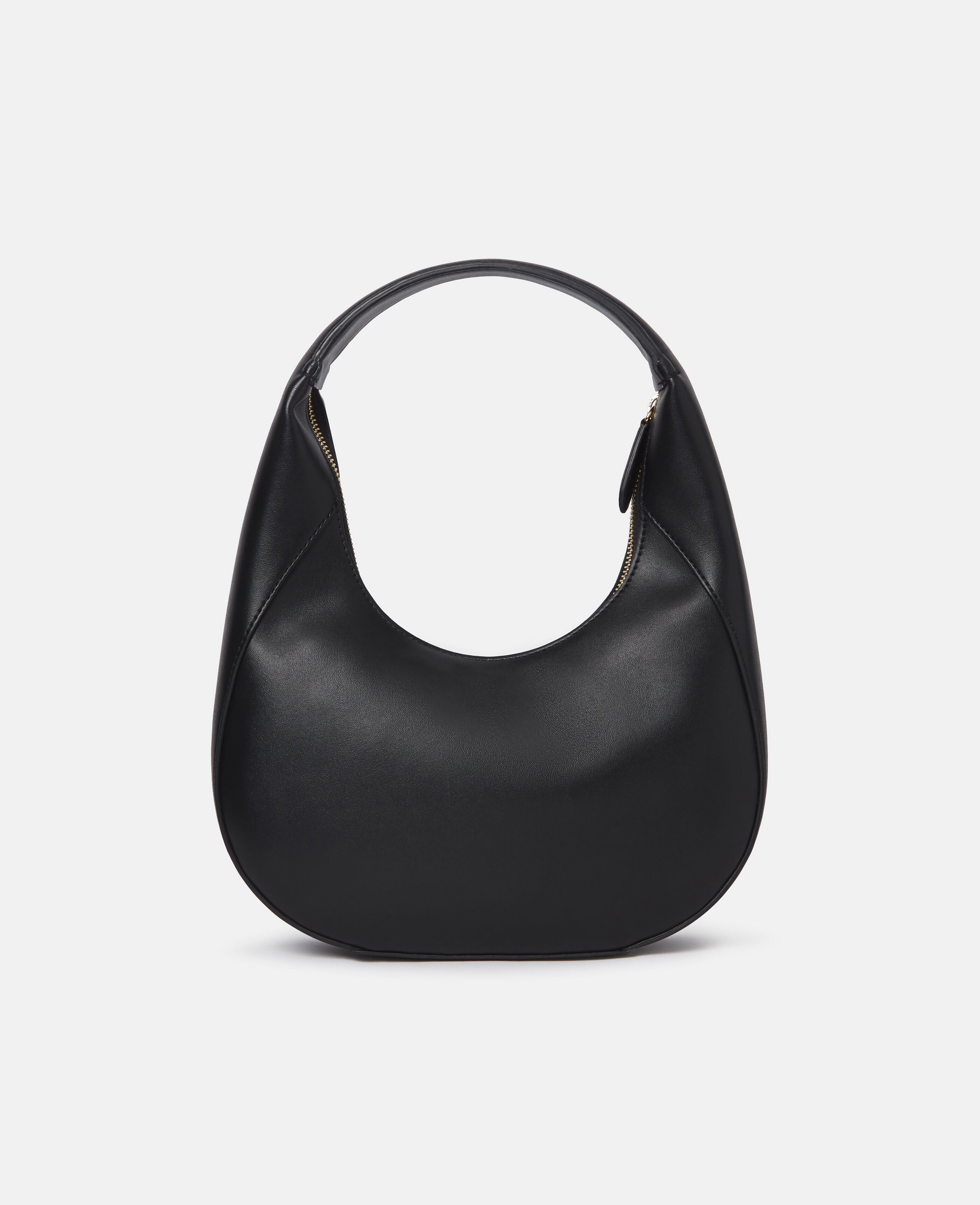 Women BLACK Small Stella Logo Hobo Shoulder Bag Stella McCartney US