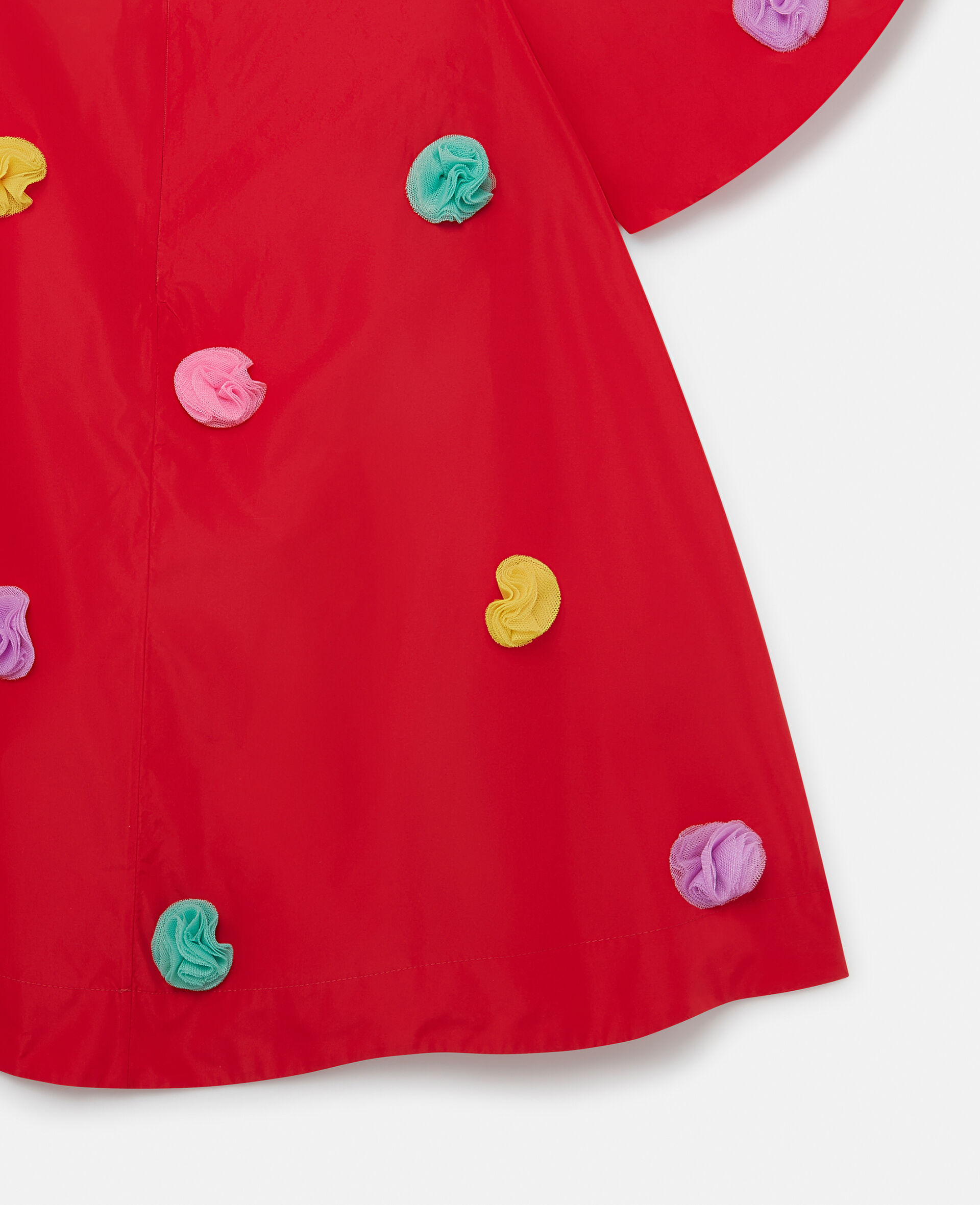 Fluffy Tassel Short-Sleeve Dress-Red-large Fluffy Tassel Short-Sleeve Dress-Red-large image number 3